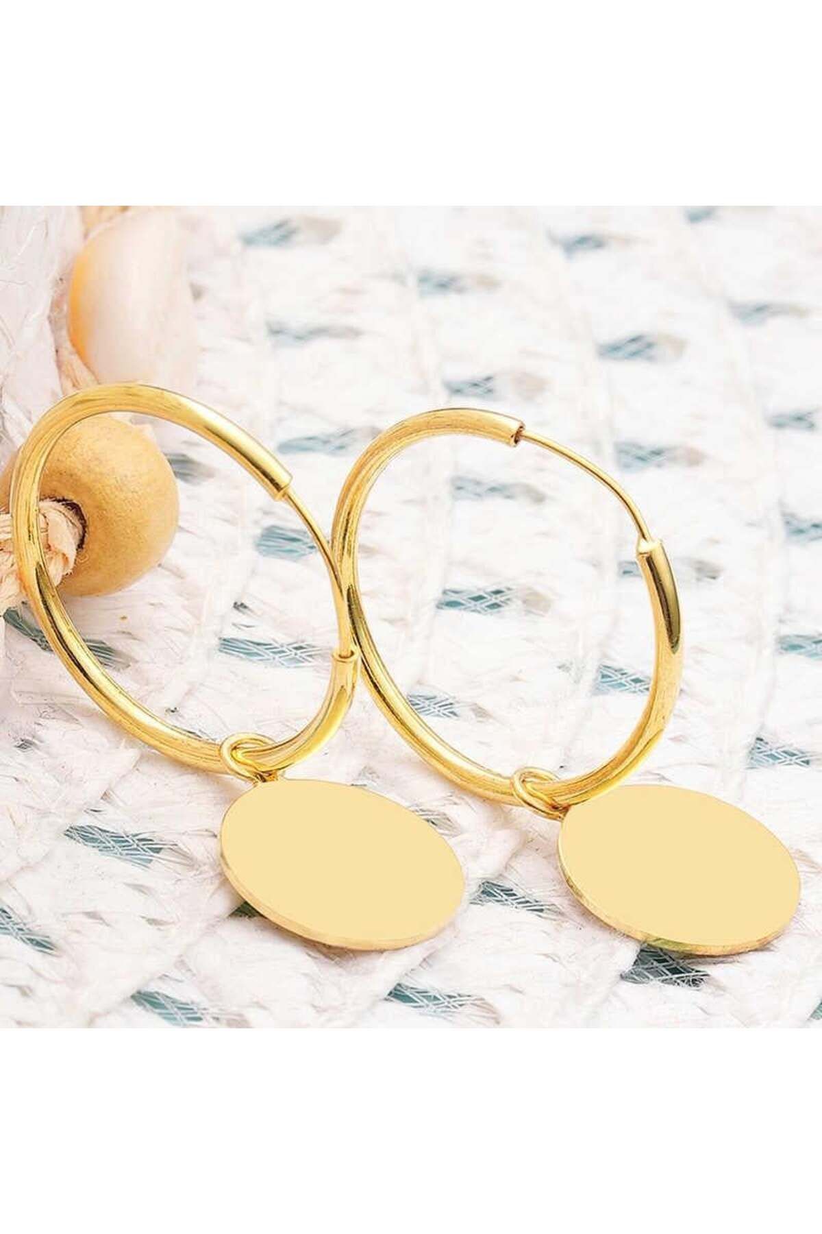 supertrend Süpertrend Gümüş Gold Sallantılı Halka Kadın Küpe