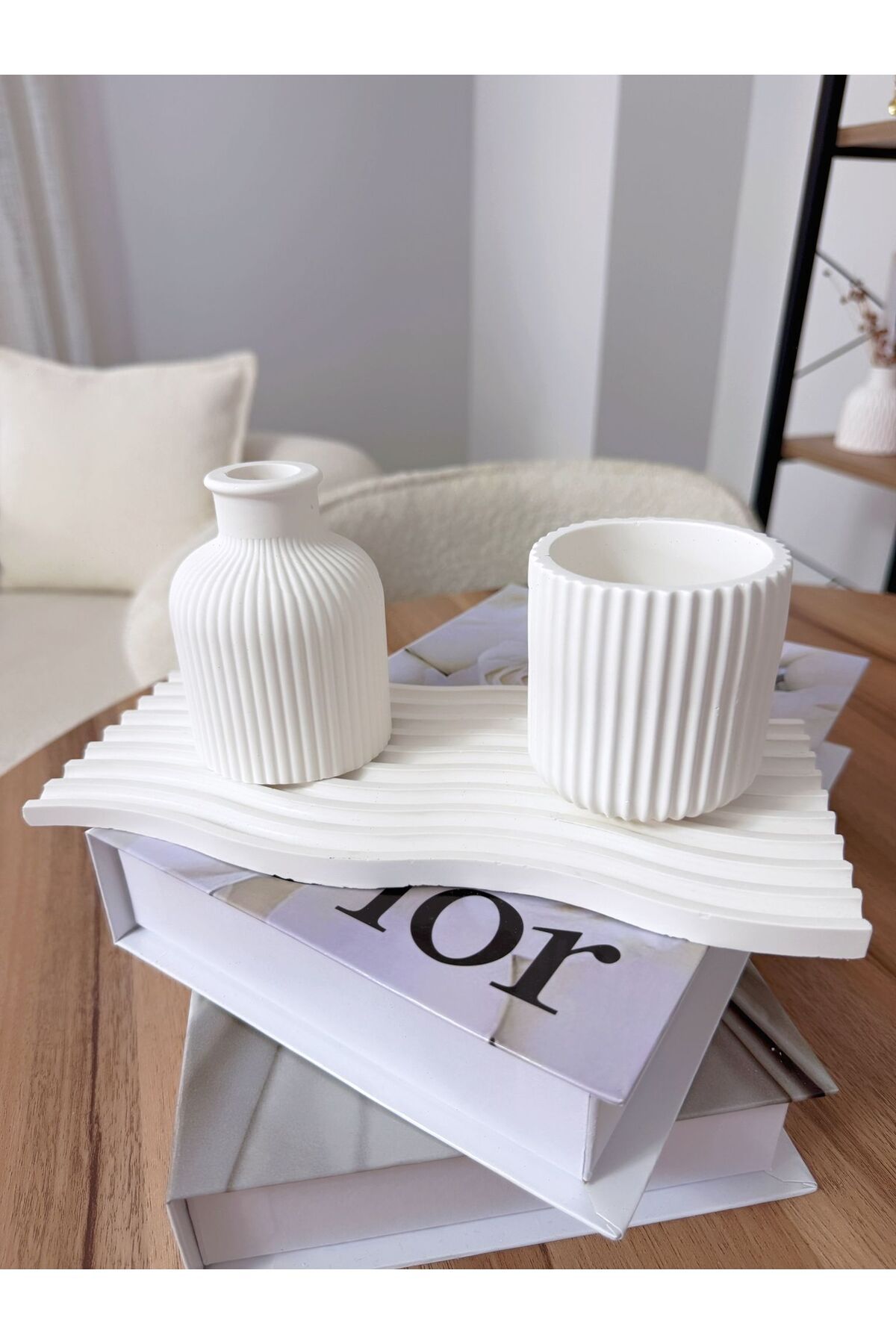 Deslina Dekoratif Modern 3lü Set Masaüstü Obje / Ev & Ofis