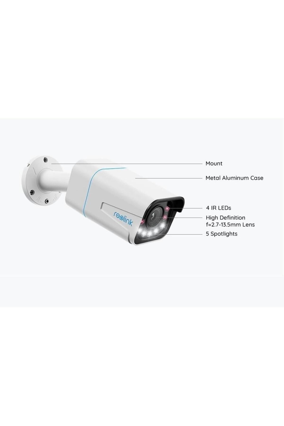 ReoLink-RLC 811A AI POE Security Camera, 5x Optical Zoom, 4K, Night Vision, Motion Detection 3