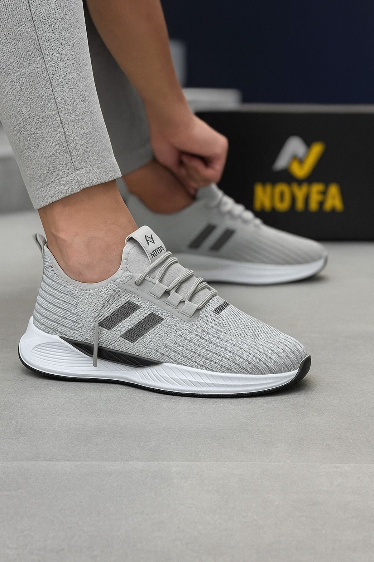 Noyfa taban kalın bez ayakkabı sneaker ayakkabı erkek spor bez spor