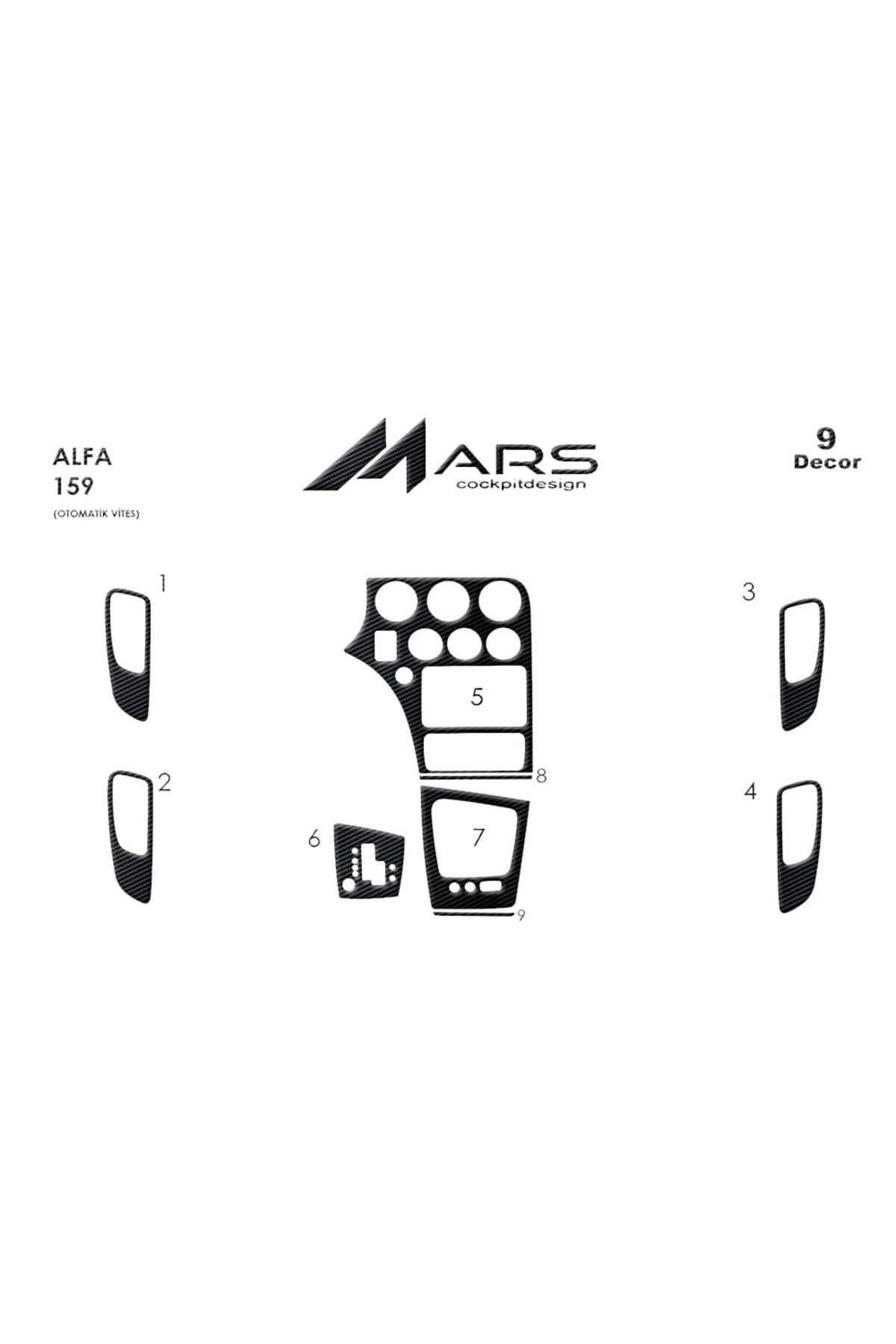 Marscockpitdesign Alfa 159 Konsol-Torpido Kaplama 2005 9 Parça