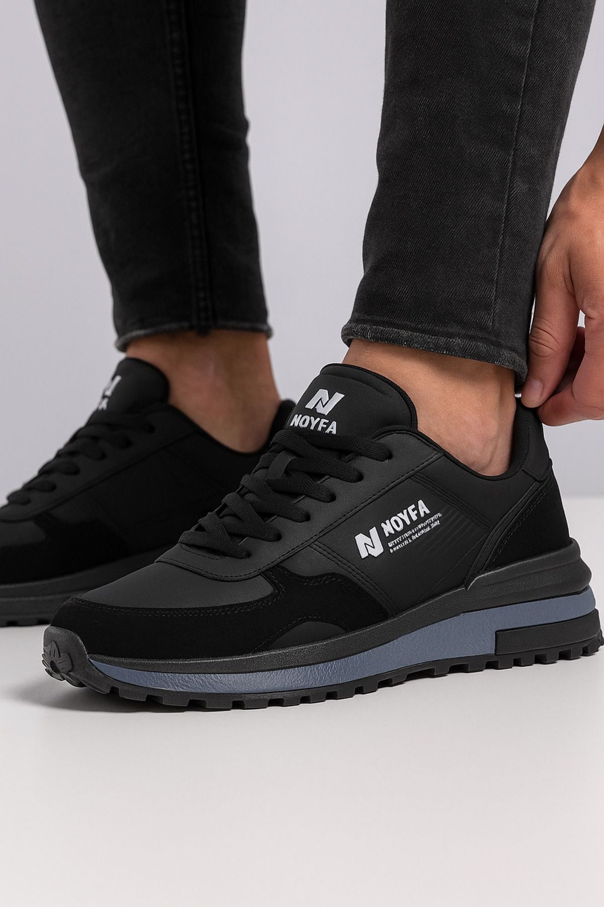 Noyfa taban kalın kaymaz taban erkek spor sneaker ayakkabı erkek kaymaz taban spor