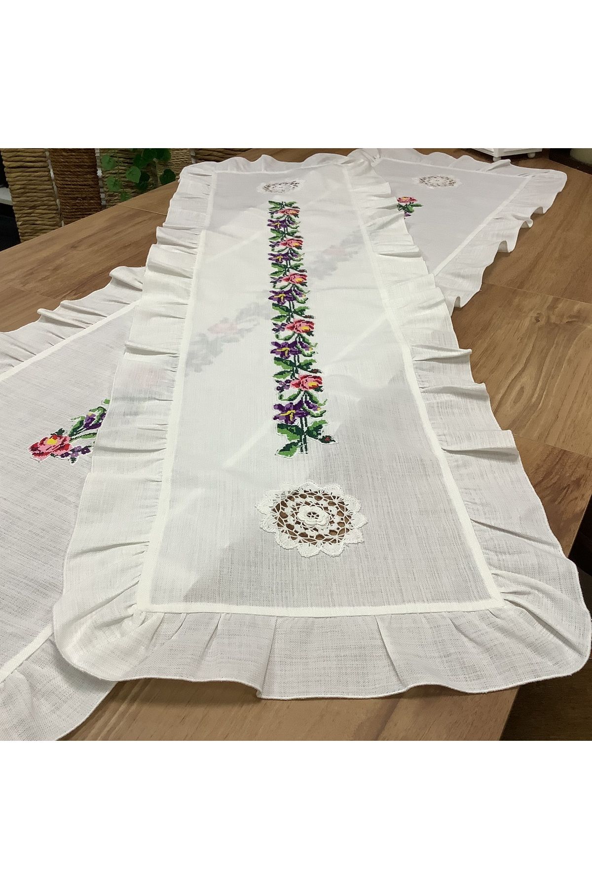 OYA home Kaneviçeli & El Dantelli Oda Takımı -2 parça