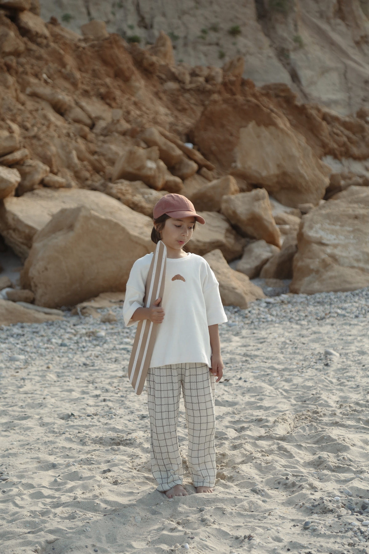 DoDo'S Baby Kruvasan Nakışlı Havlu Efektli Kız,Erkek Bebek,Çocuk Oversize TshirtNefes Alabilir %100 Pamuk Kumaş fotoğrafı 6 (önizleme)