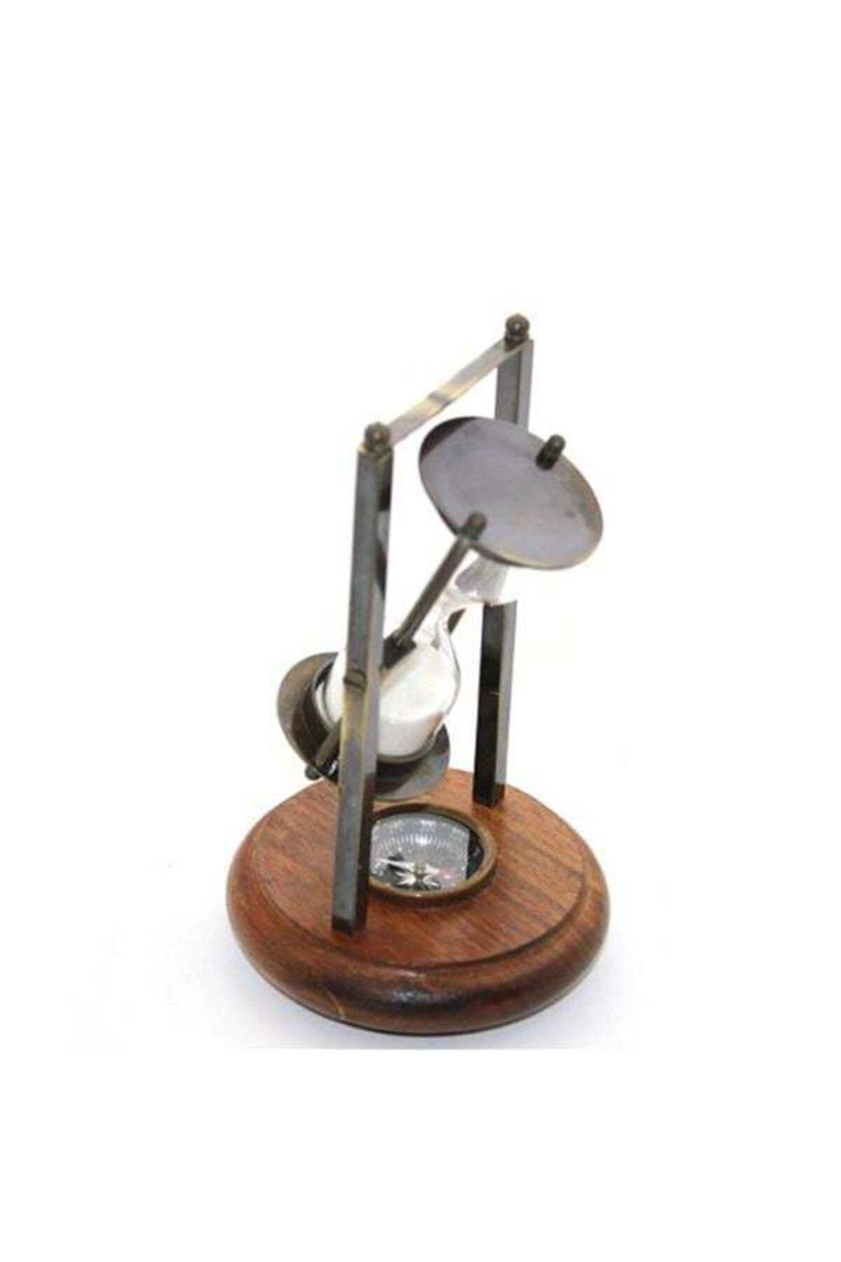 Emperium Pirinç Pusulalı Kum Saati Model 4