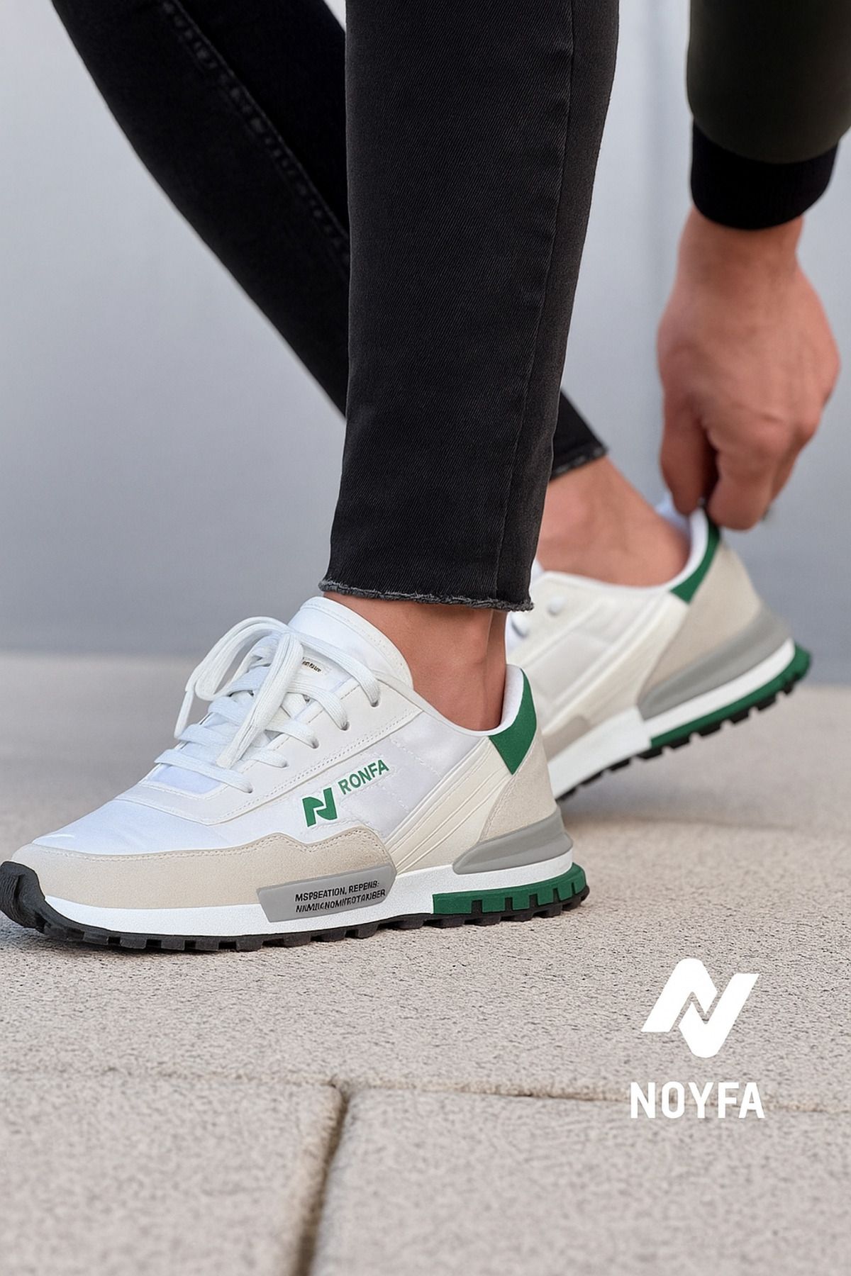 Noyfa taban kalın kaymaz taban erkek spor sneaker ayakkabı erkek kaymaz taban spor