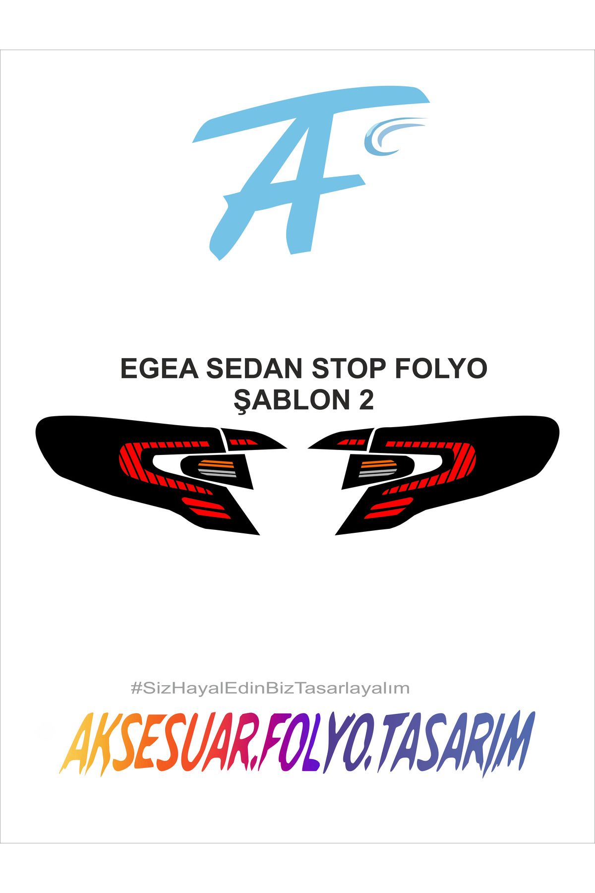 aksesuar folyo tasarım Fiat Egea Sedan Stop Folyo