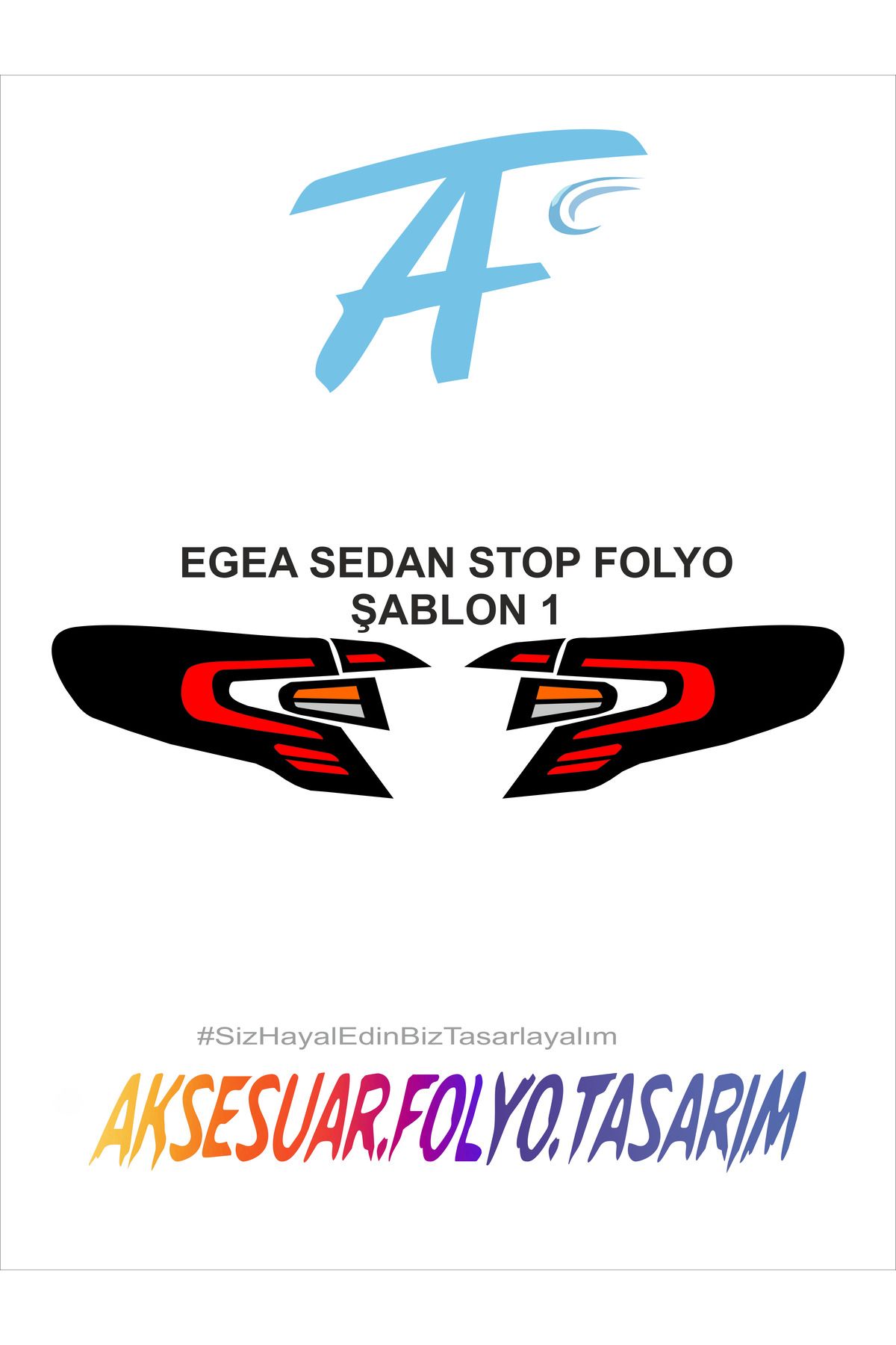 aksesuar folyo tasarım Fiat Egea Sedan Stop Folyo