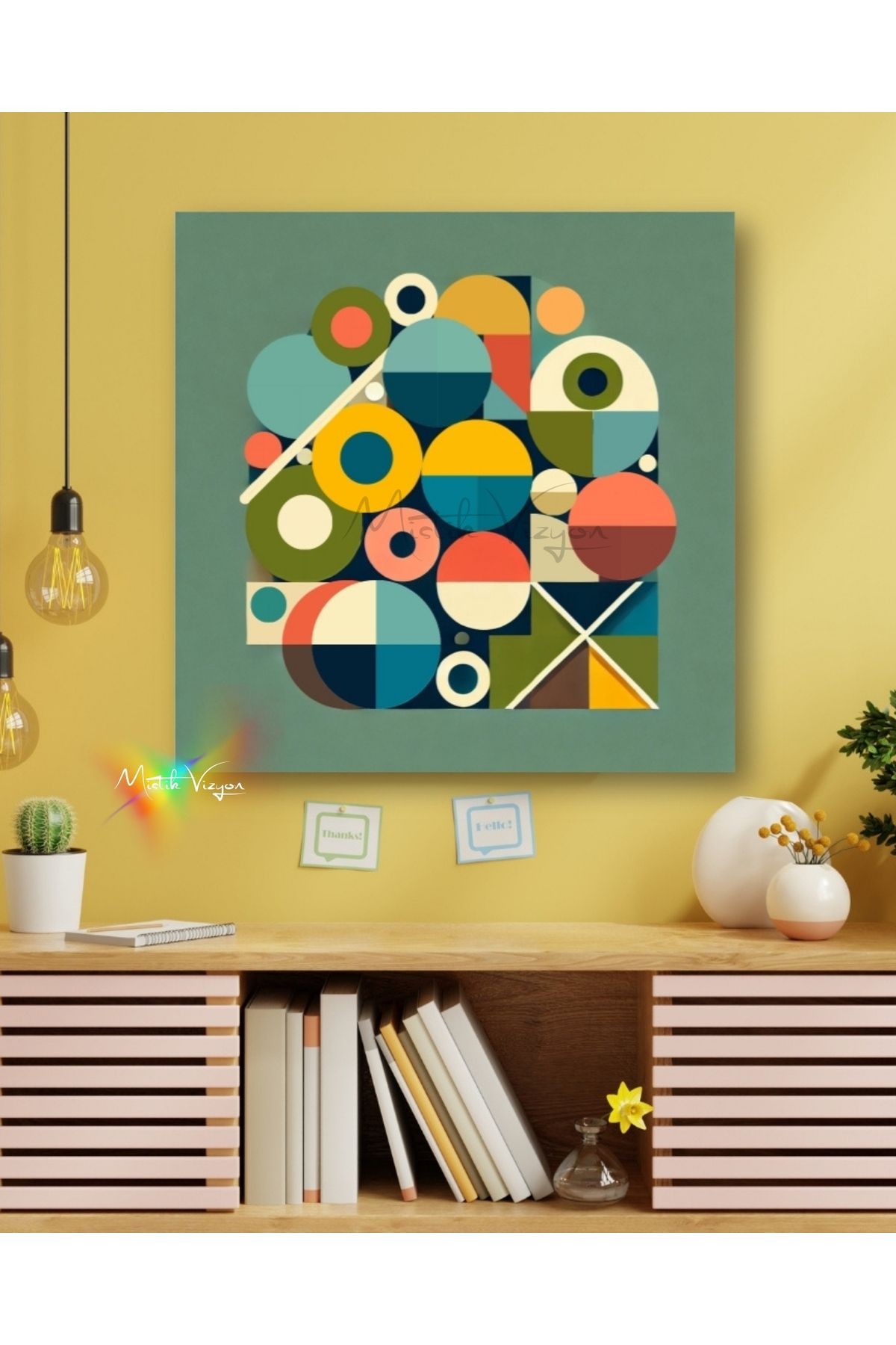 Mystic Art Denge ve Renk – Geometrik Kanvas Tablo