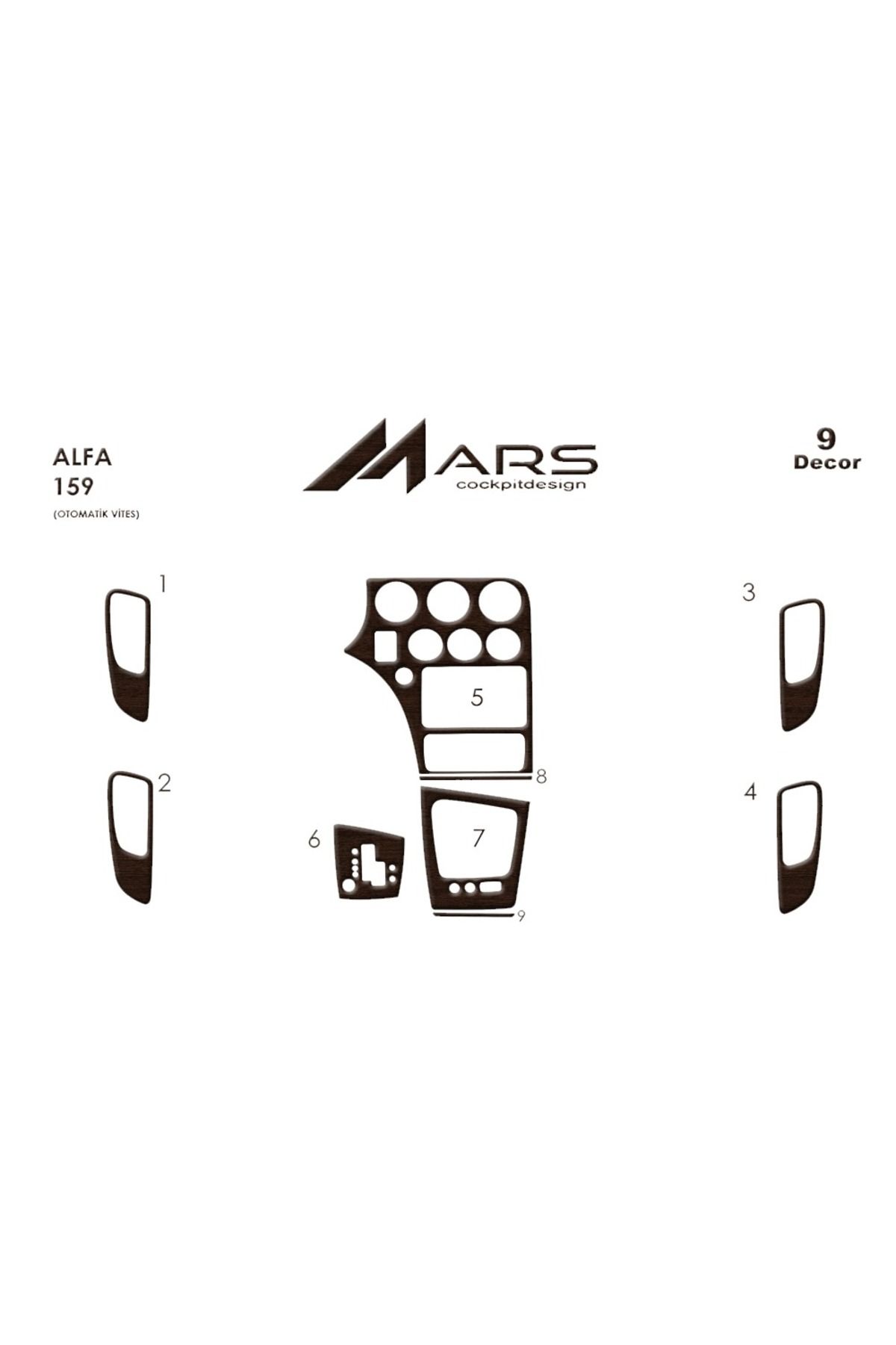 Marscockpitdesign Alfa 159 Konsol-Torpido Kaplama 2005 9 Parça