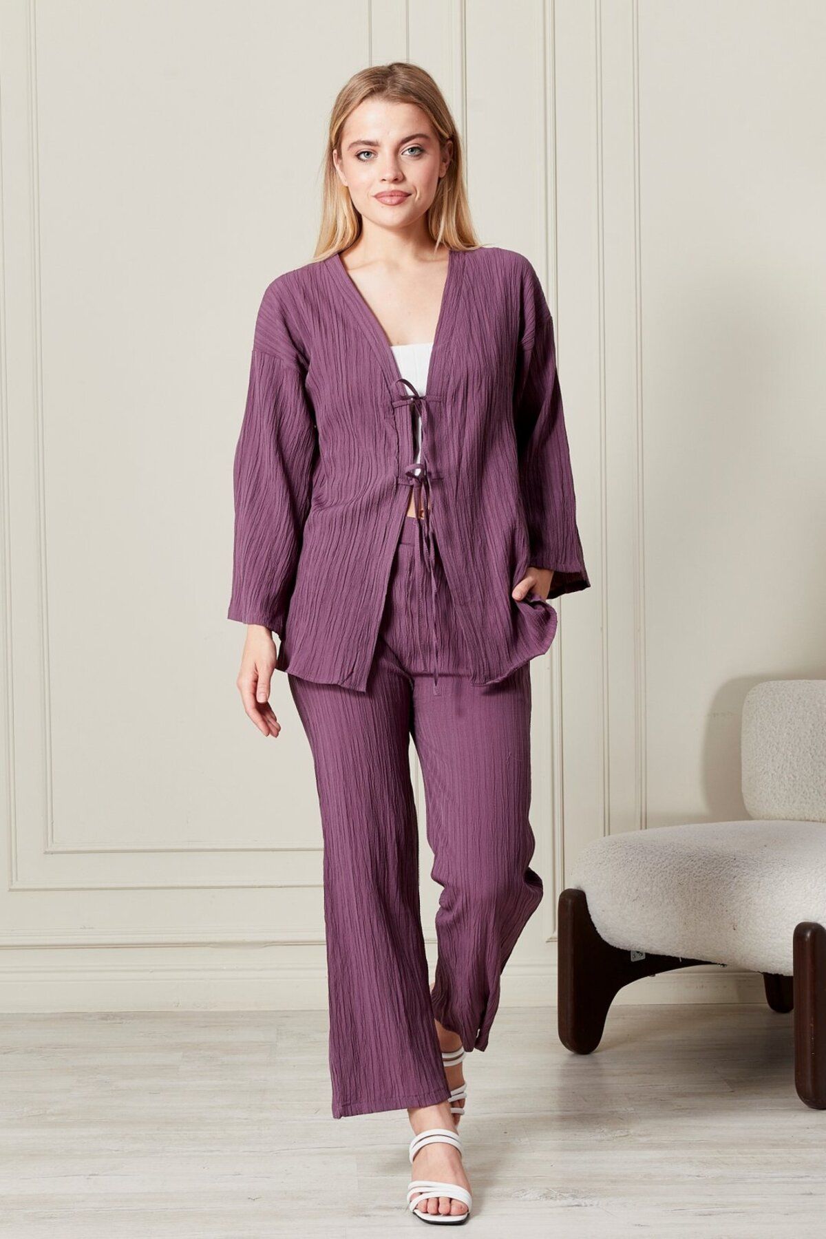 Kirazgym Mine Kimono Pantolon Takım