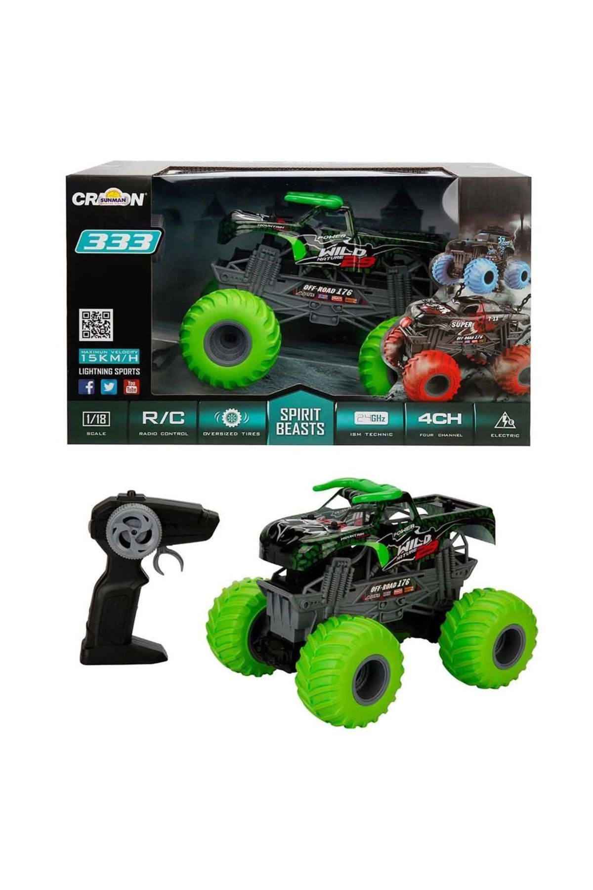 Vemora 1:18 Uzaktan Kumandalı Spirit Beasts Pick Up USB Şarjlı Araba 25 cm