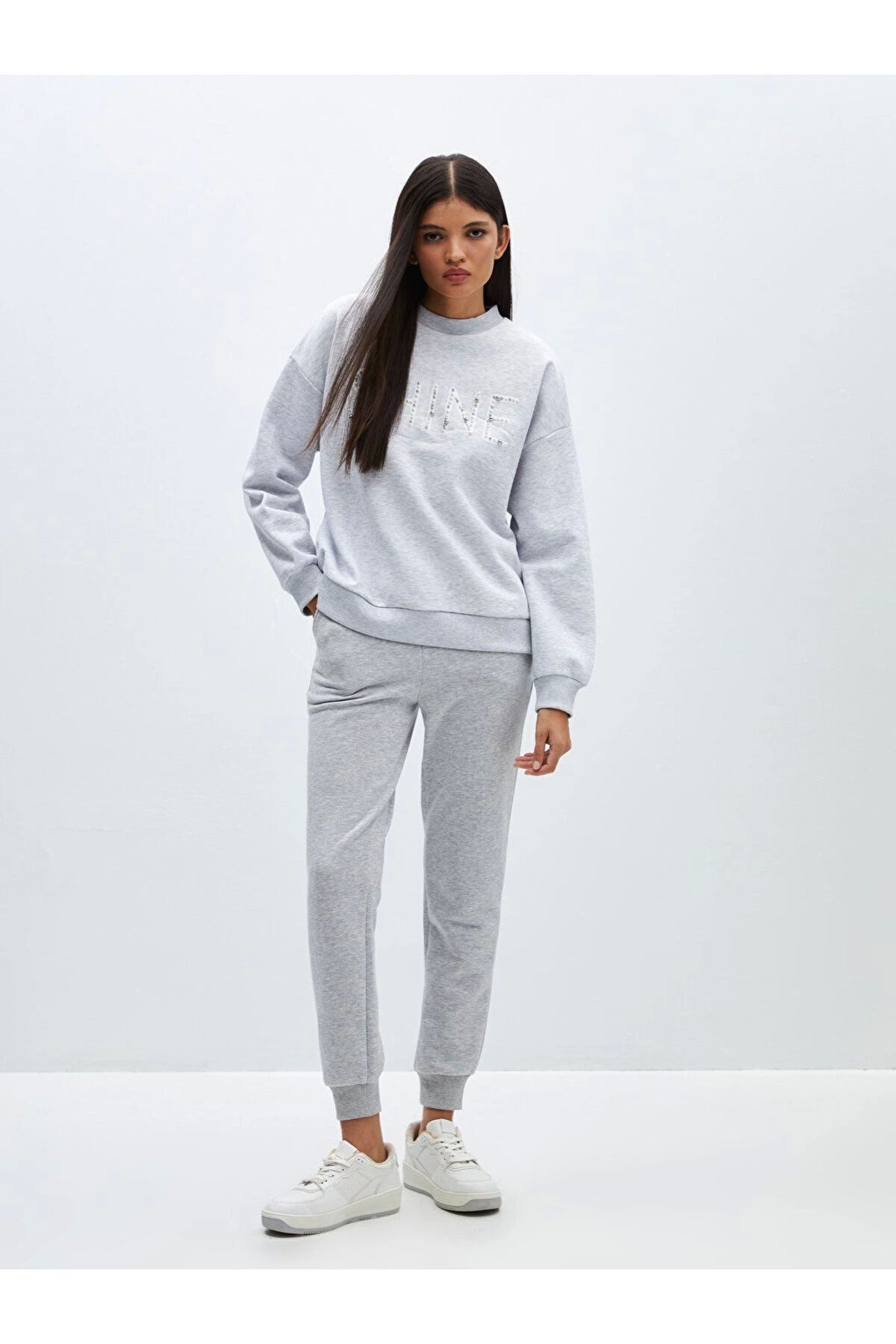 LC Waikiki LCWA Kadın Beli Lastikli Düz Jogger Eşofman Altı