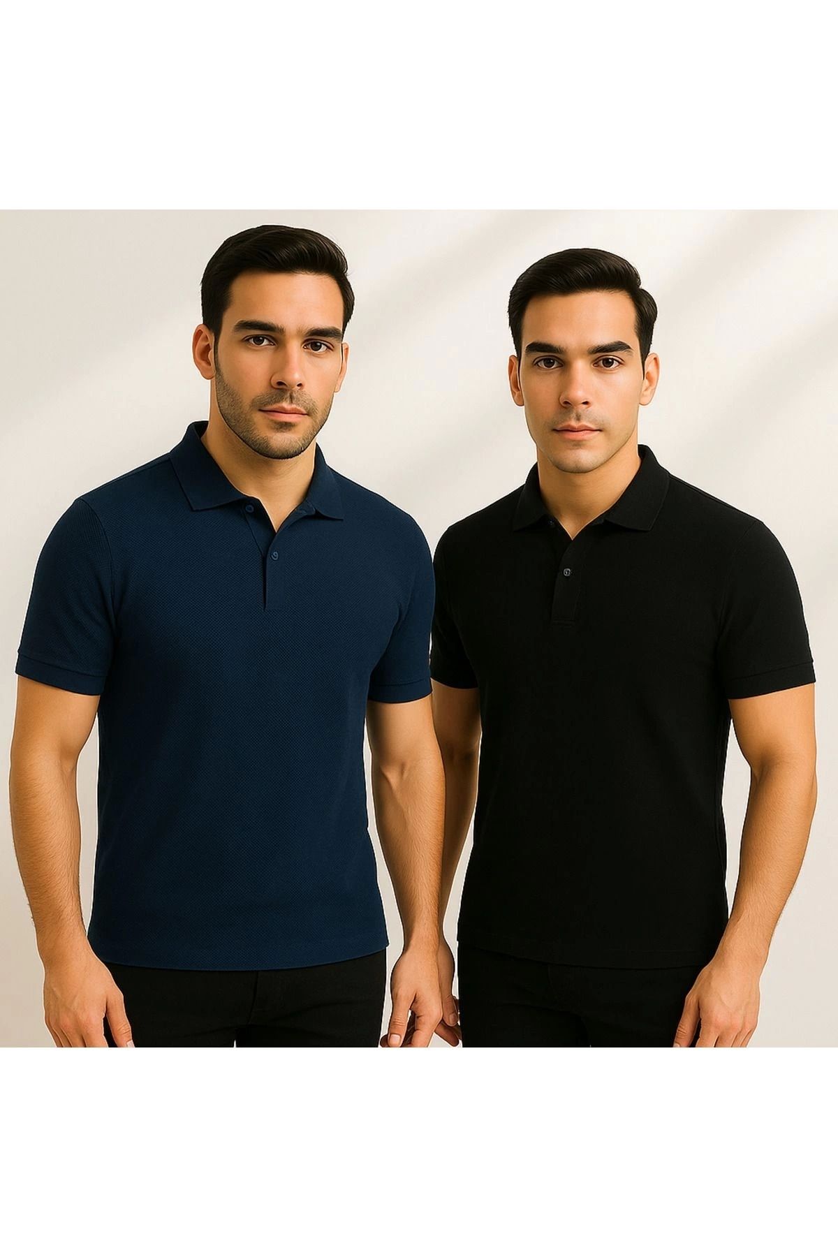 LC Waikiki Organik Pamuklu Basıc Erkek Polo Yaka T-Shirt 2'Li