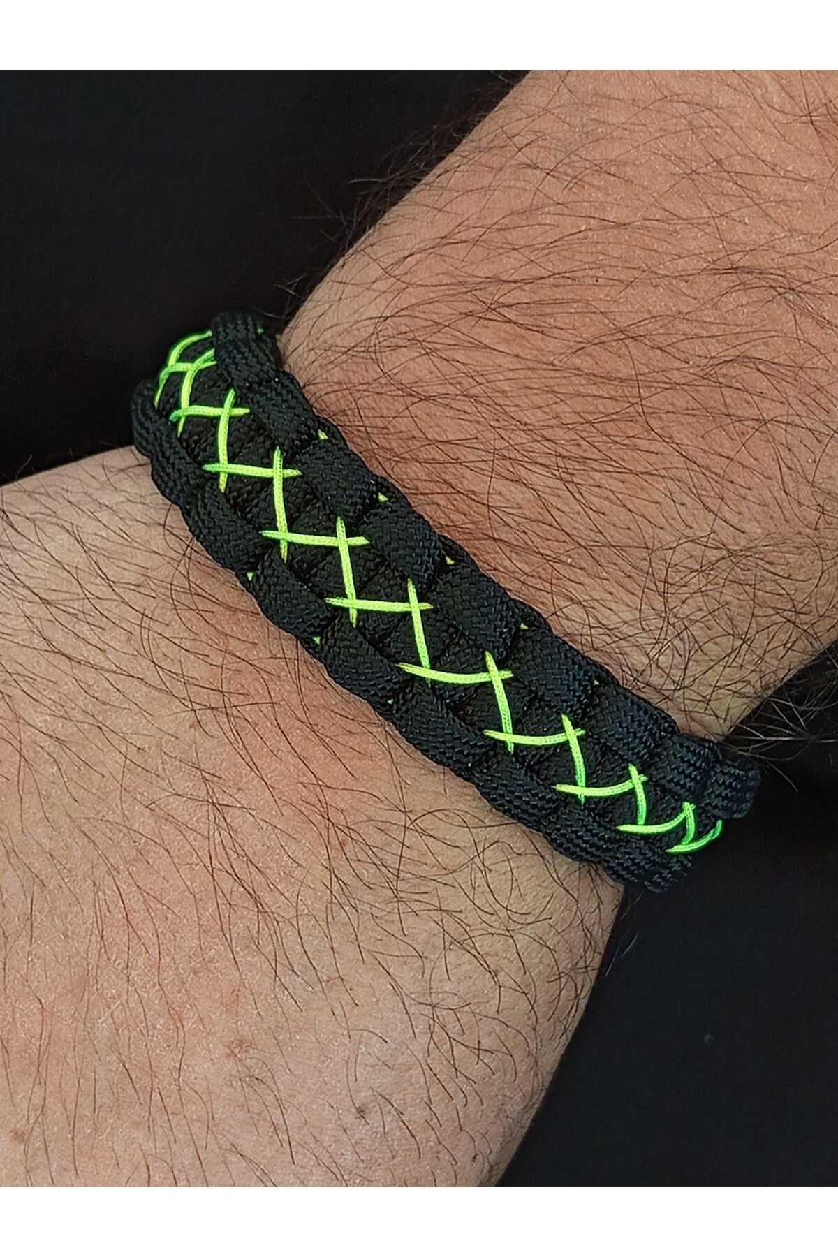 CAPPAPARACORD NEON YEŞİL ÇAPRAZ BİLEKLİK