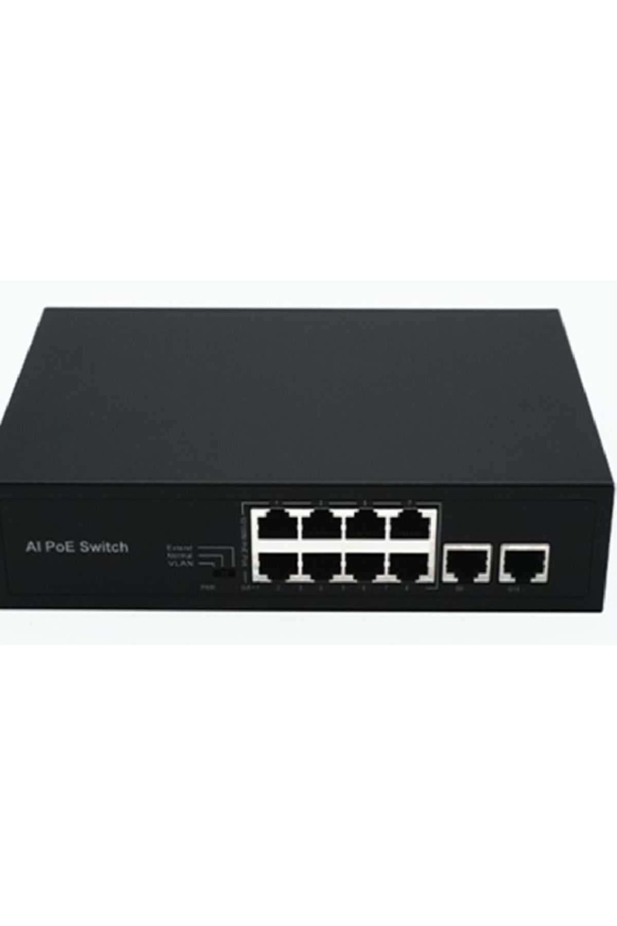 coredata 8 Port 10/100 PoE + 2 Port FE Ethernet 60W PoE Yönetilemez Switch