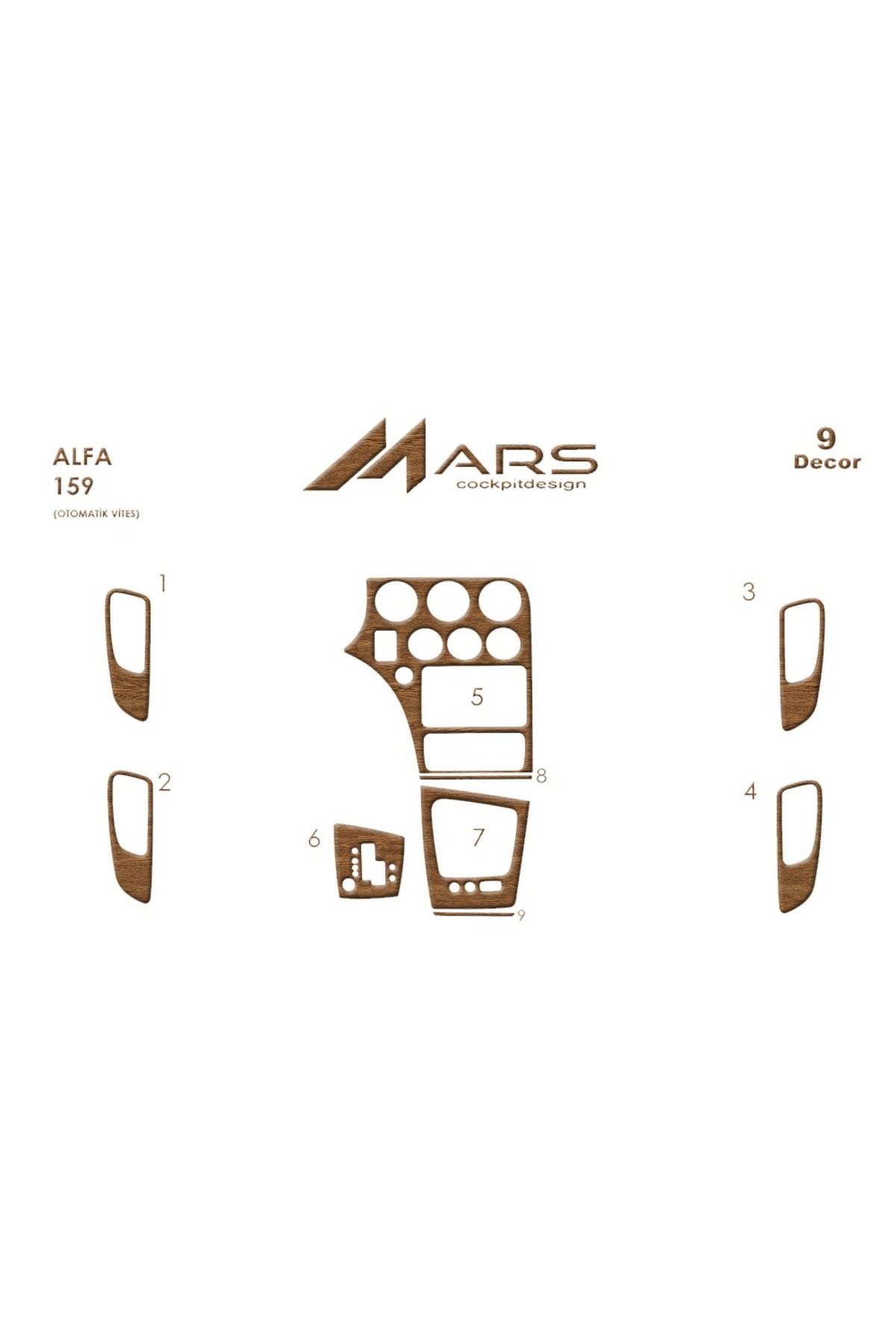 Marscockpitdesign Alfa 159 Konsol-Torpido Kaplama 2005 9 Parça