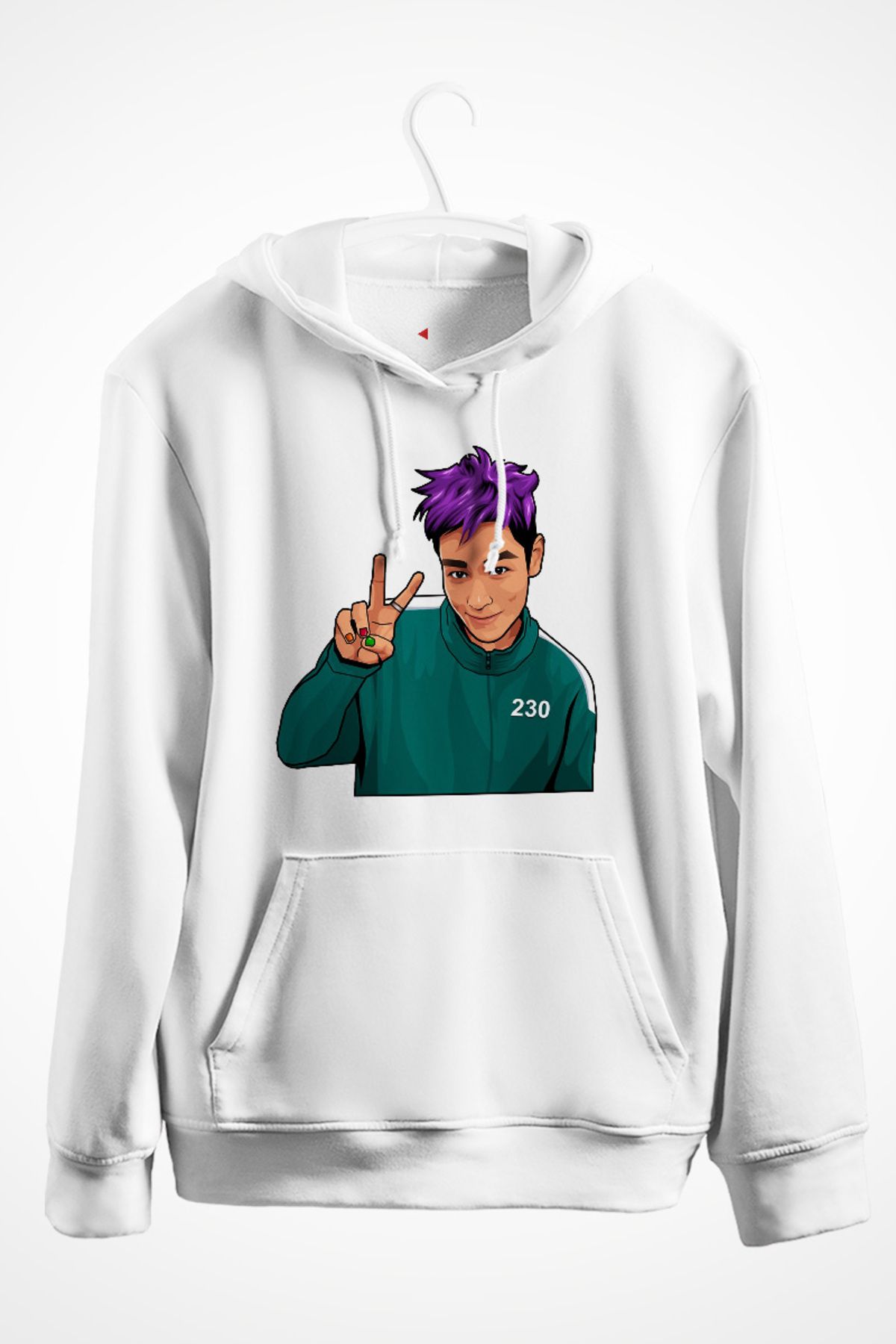 karikatürstore Squid Game Thanos Baskılı Kaliteli Kapüşonlu Sweatshirt Hoodie