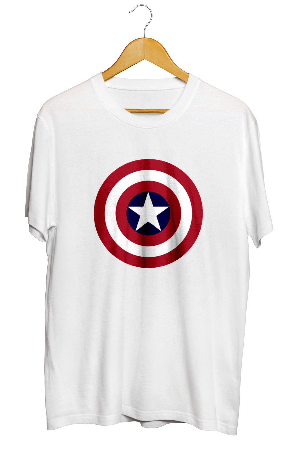 karikatürstore American Ass Kaptan America Captain America Baskılı Kaliteli Tişört