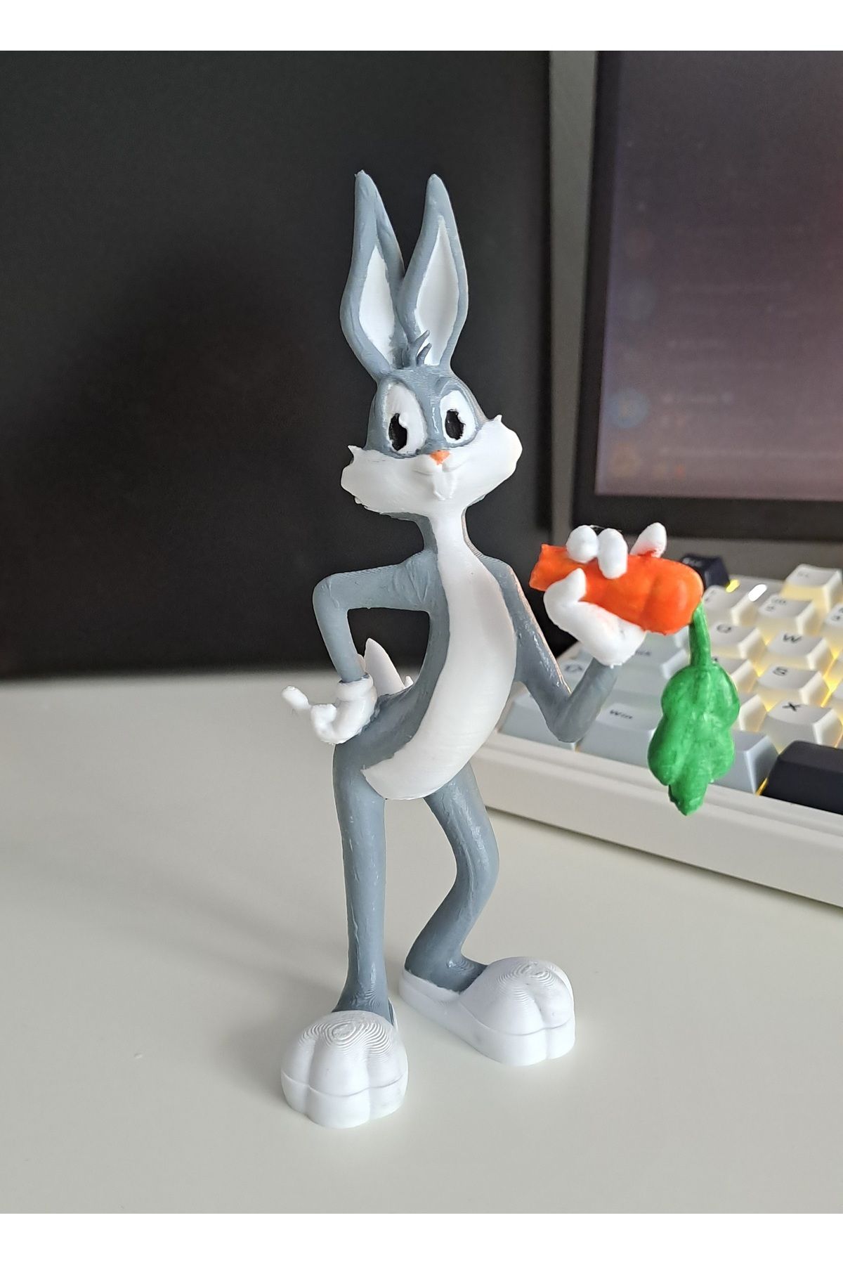 Gonulella Bugs Bunny Figürü Koleksiyonluk Figür Disney Figür 3D 15 Cm