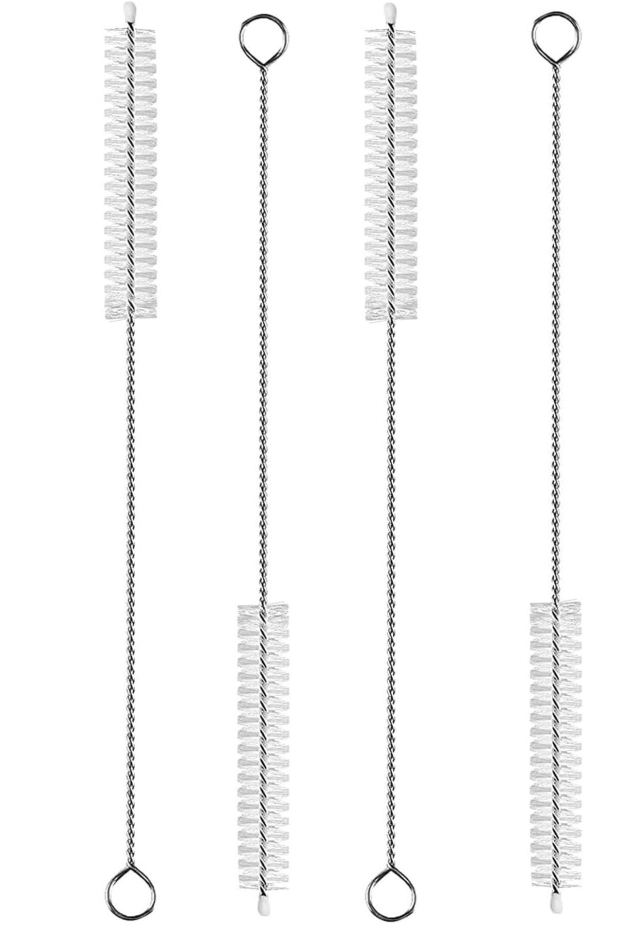 BERYA HOME 4 Adet Pipet Temizleme Fırçası - Cam Pipet Fırçası - Bambu Pipet Fırçası - Metal Pipet Fırçası