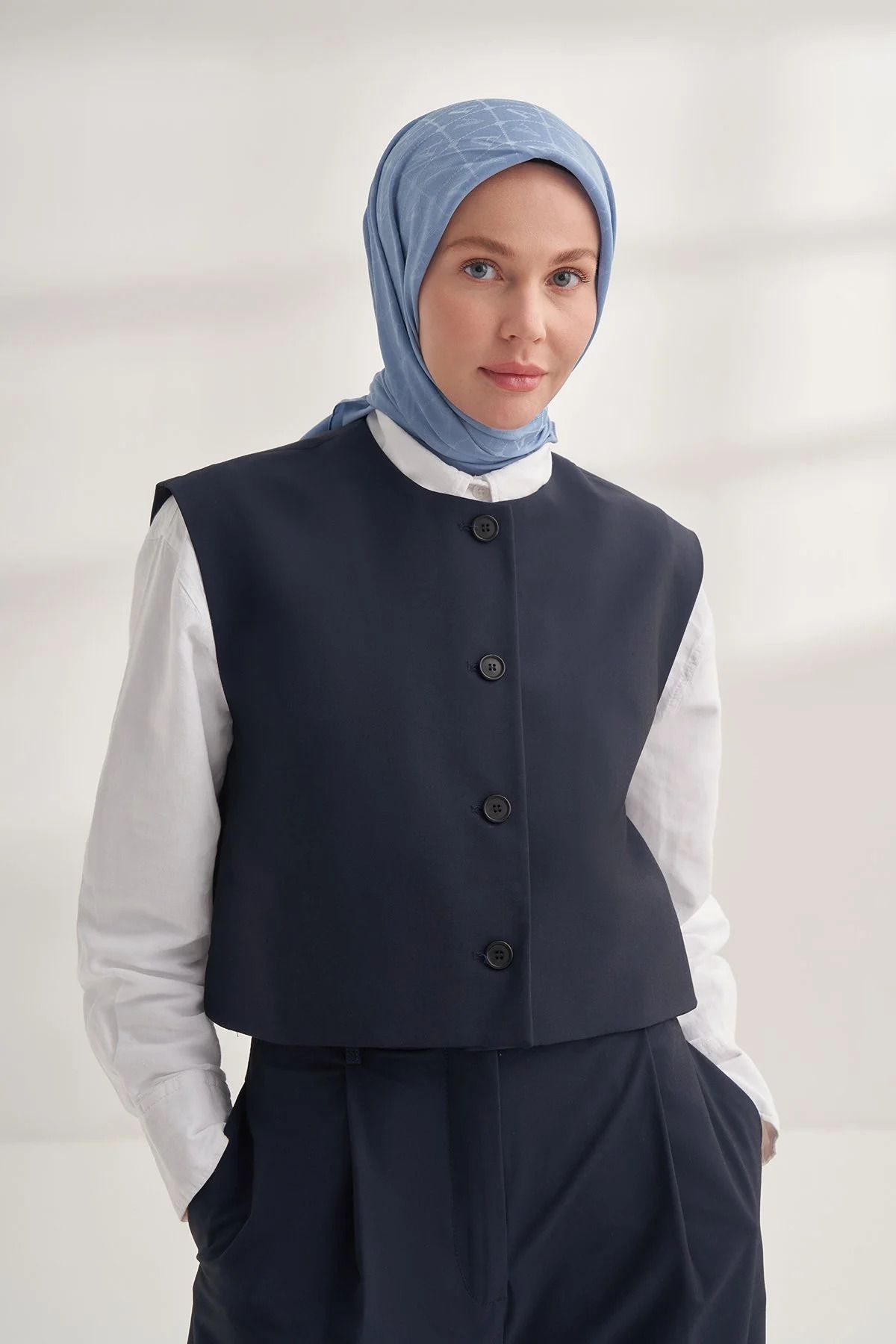ARMANDA MONOGRAM A DESEN COTTON EŞARP