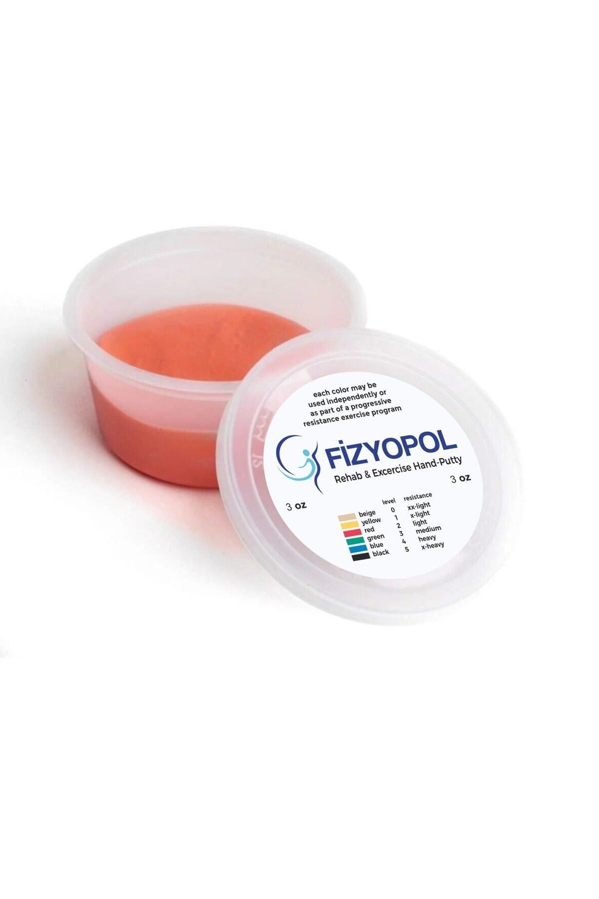 FİZYOPOL Theraflex Putty,Fizik Tedavi El Egzersiz Hamuru, 3 Oz Kırmızı Renk 85 Gr, Orta Direnç