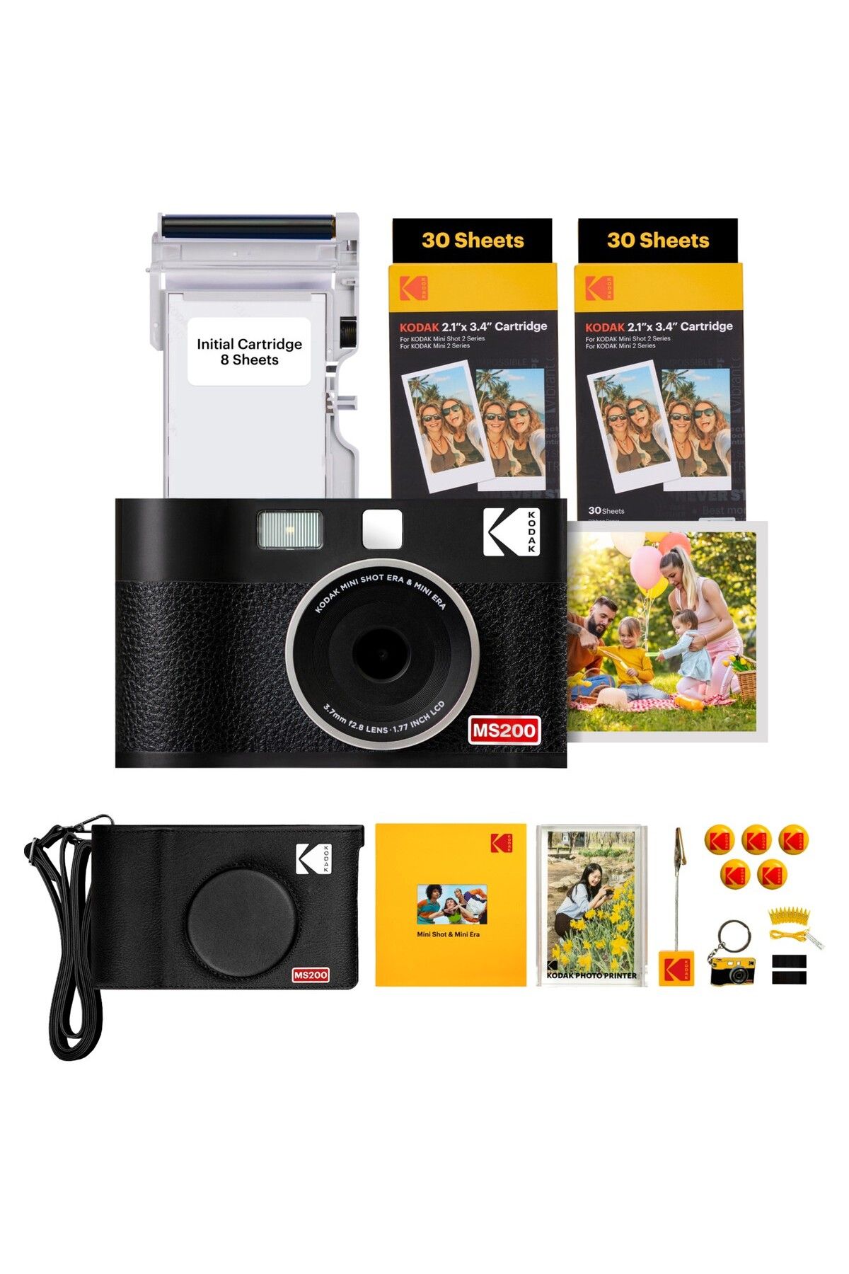 Kodak Mini Shot 2 ERA Siyah 2.1X3.4 + 60 Yaprak + Aksesuar Kiti