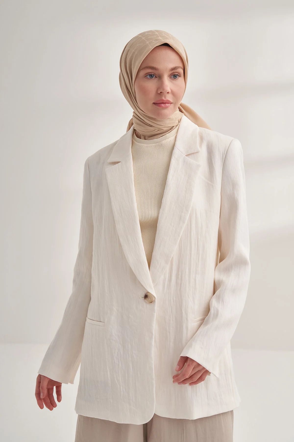 ARMANDA MONOGRAM A DESEN COTTON EŞARP