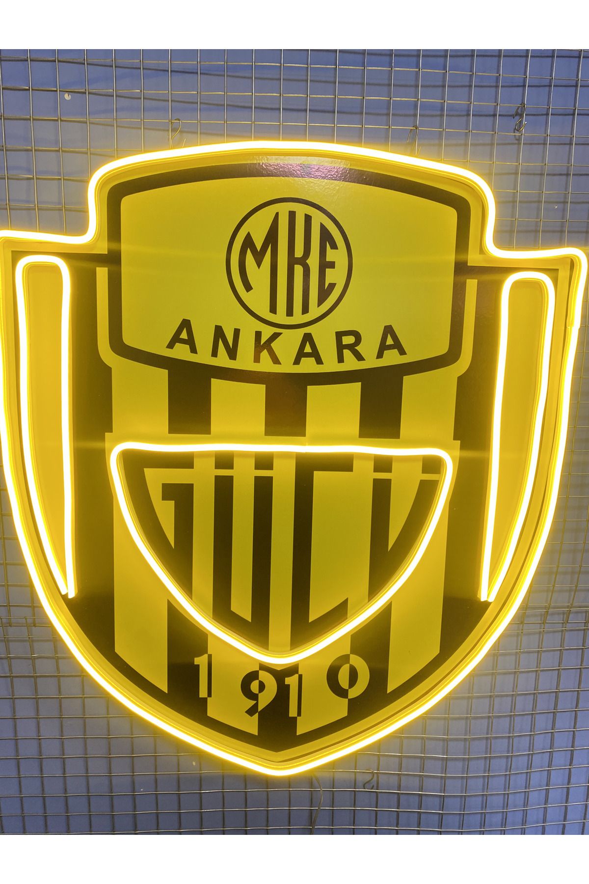 Neon Ankara gücü ışıklı logo tablo