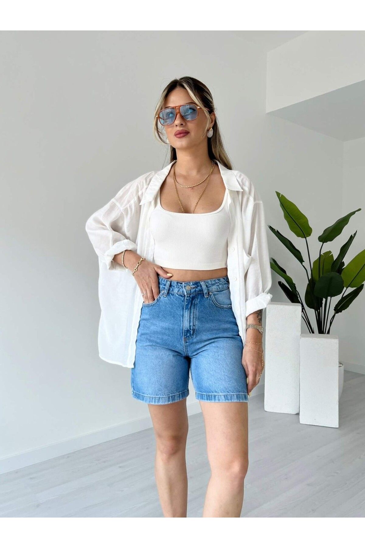 tiamoda Şehir Boy Denim Şort