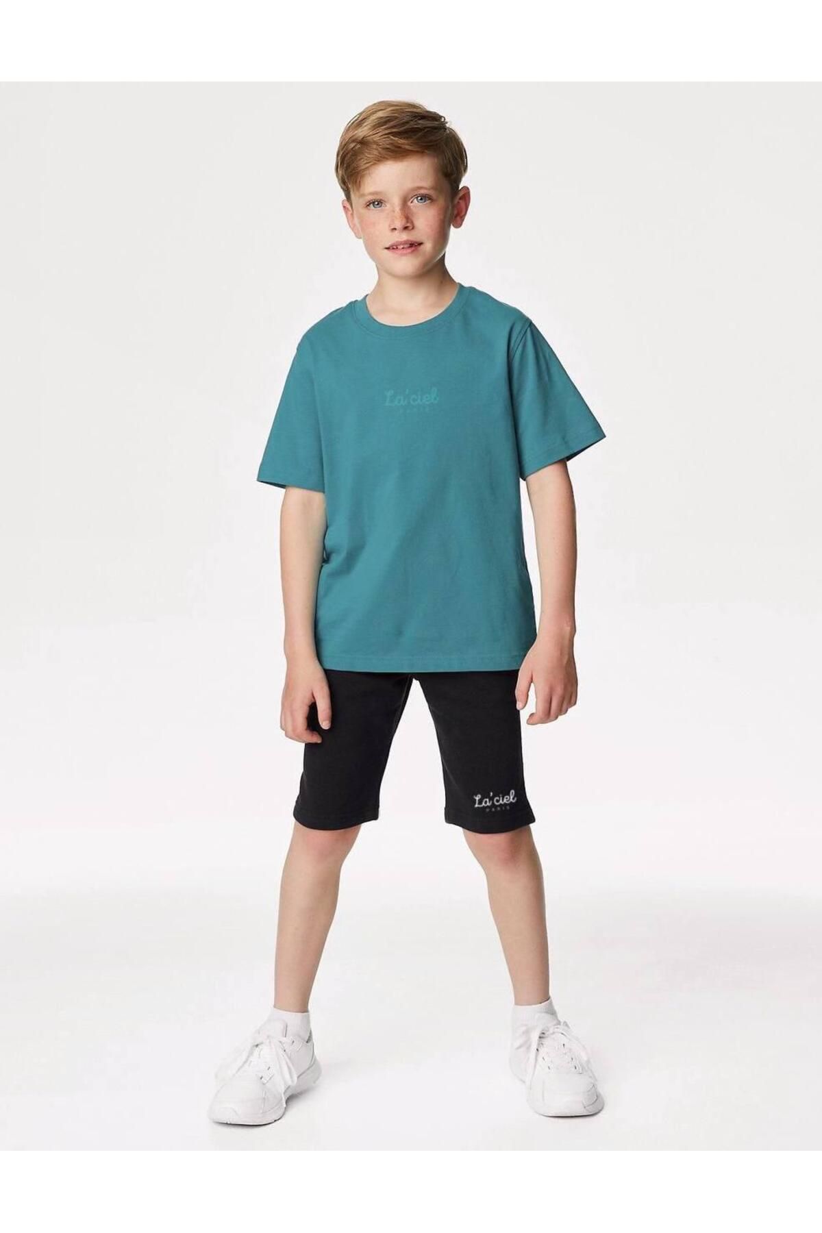 Kids Garson Boy Mavi Üst Siyah Alt Erkek Takım
