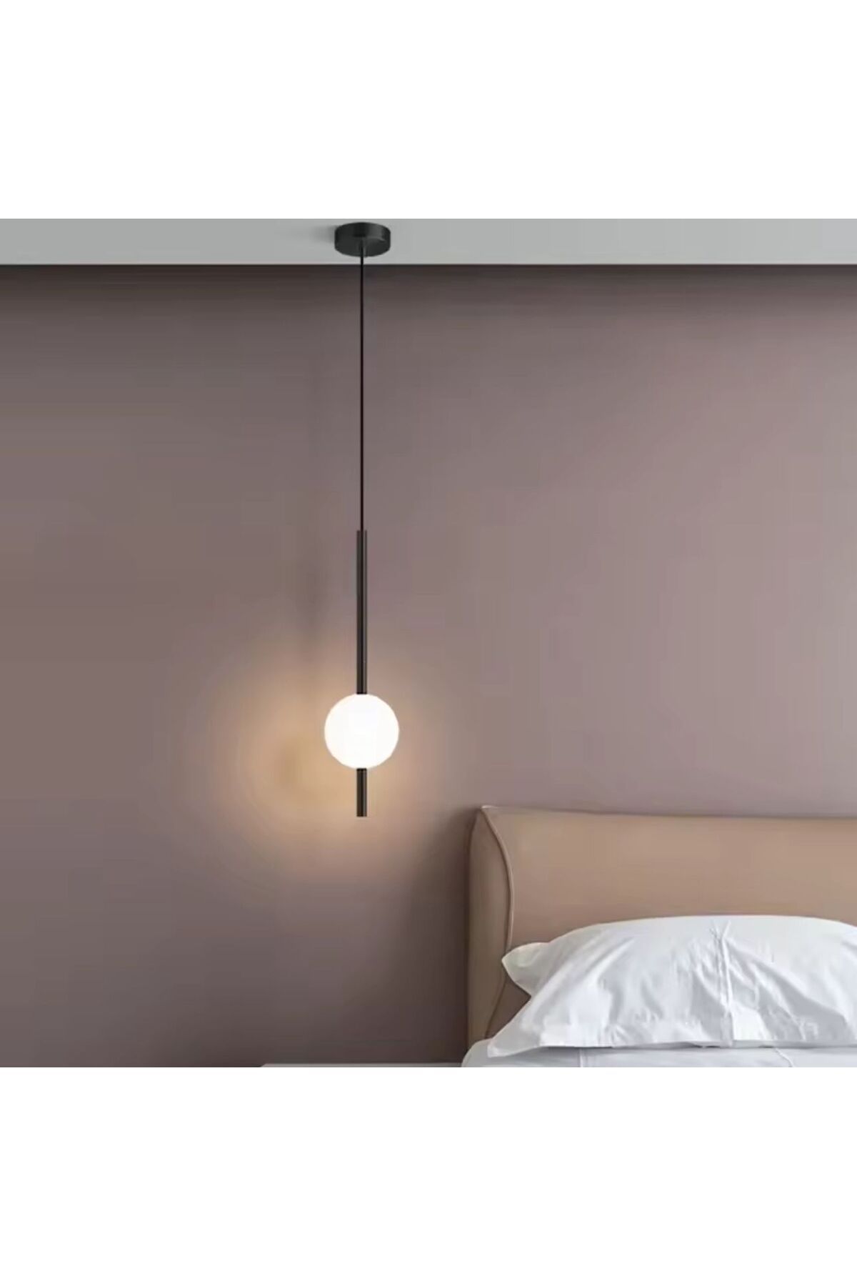 Vonalight Desıng Project Tekli Yatakbaşı,Banyo,Sarkıt,lamba,led Aydınlatma,dekoratif 3000K Işık, Akrilik Cam Çap.8cm,Boy.50cm
