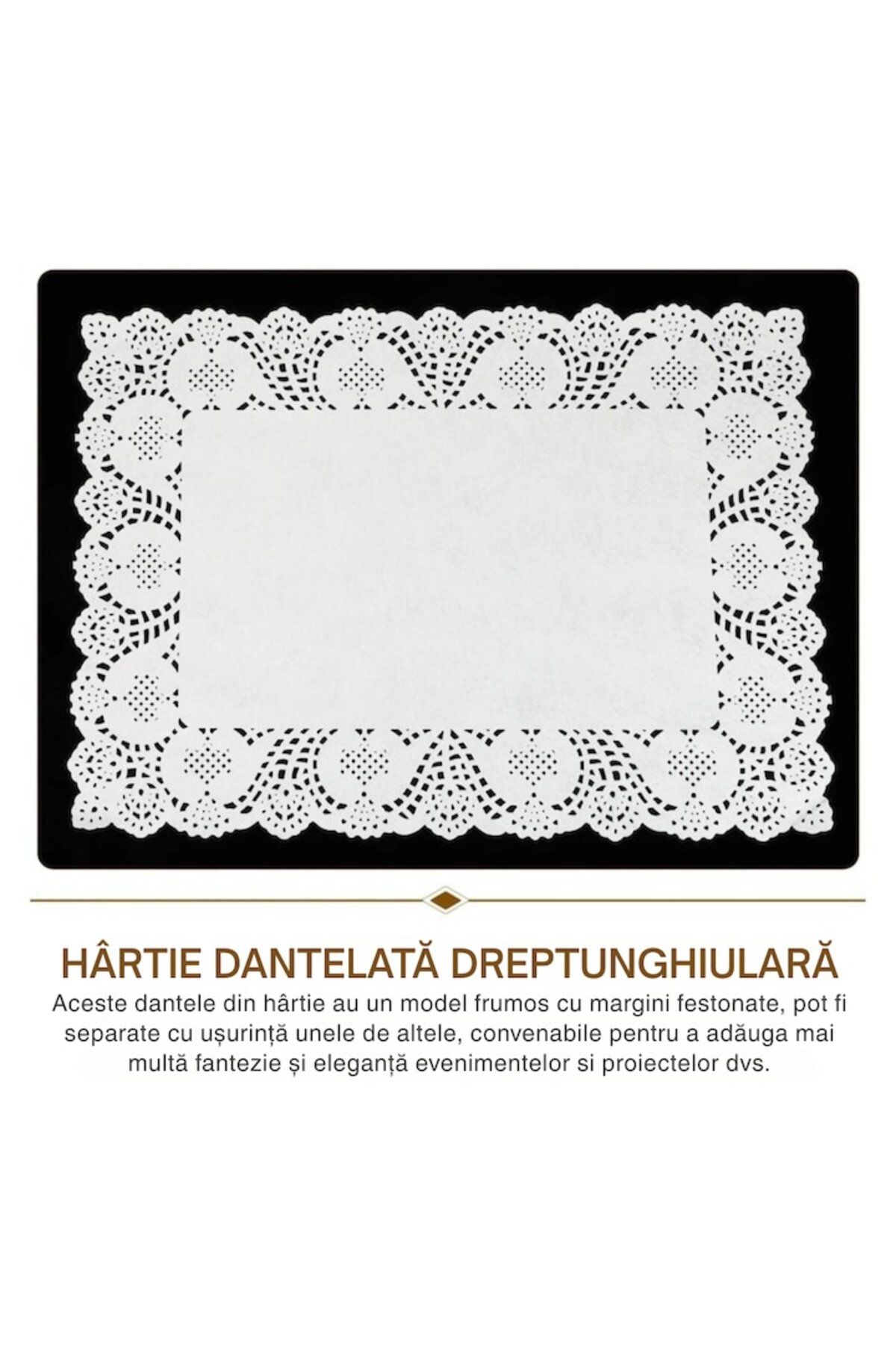 LYOBEST-Lace Paper, Rectangular, 30x40 cm, 100 Pcs/Set, Weight 40 g/m², Color White 2