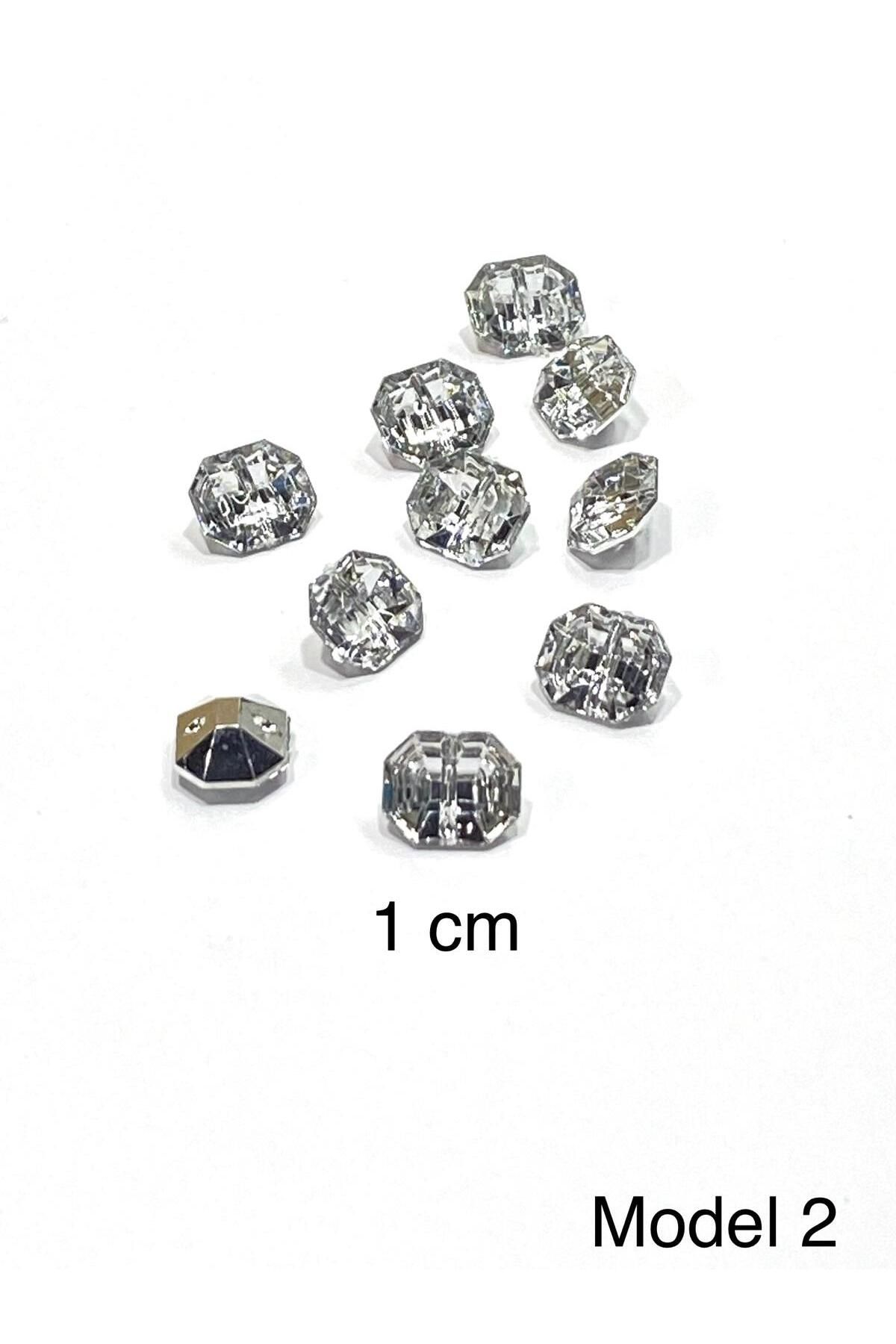 karantuhafiye-Blouse Button / Plastic Stone Appearance Button with Hole from the Bottom / 2919 / 10 Pieces / Model 2 2