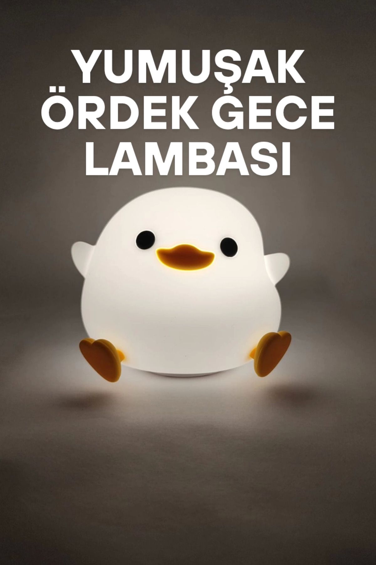 Modafiks Yumuşak Ördek Gece Lambası Çok Renk Modlu Uyku Arkadaşı Pofuduk Masa Lambası