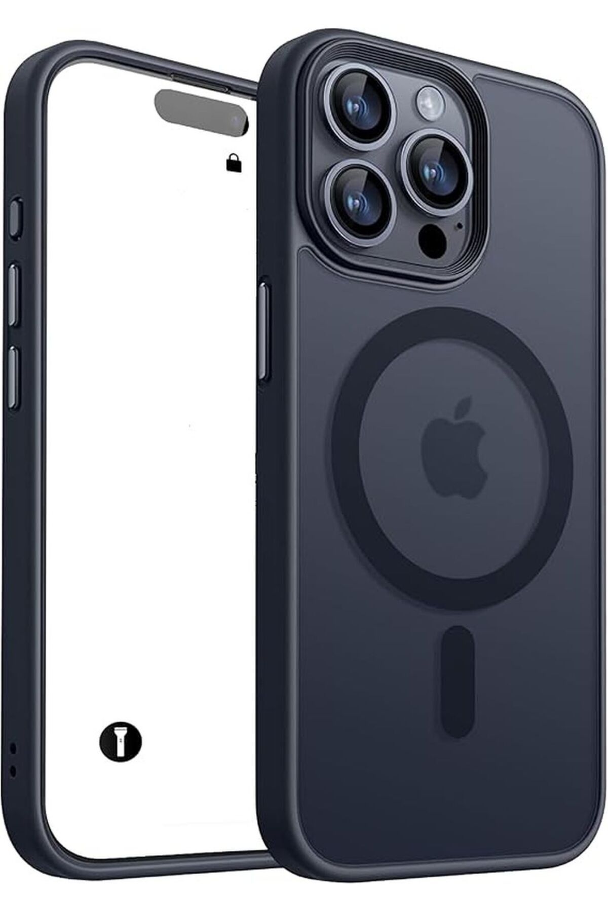 Happy Trend iPhone 13 ve 14 Uyumlu Magsafe Wireless Şarj Özellikli Arka Tarafı Mat Şeffaf Kılıf