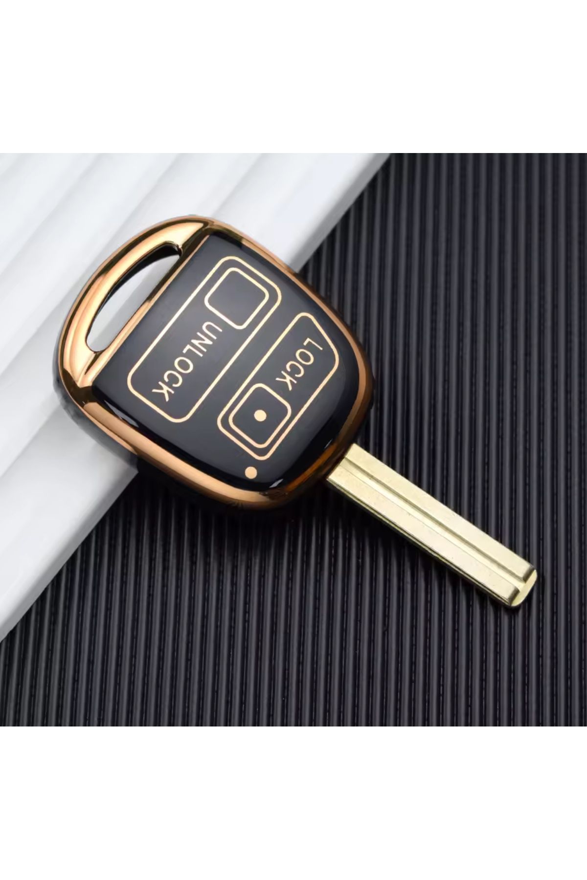 emii auto spare parts Land Cruiser YARIS CAMRY RAV4 Corolla Prado Tarago Avensis Anahtar Kılıfı Siyah/Gold