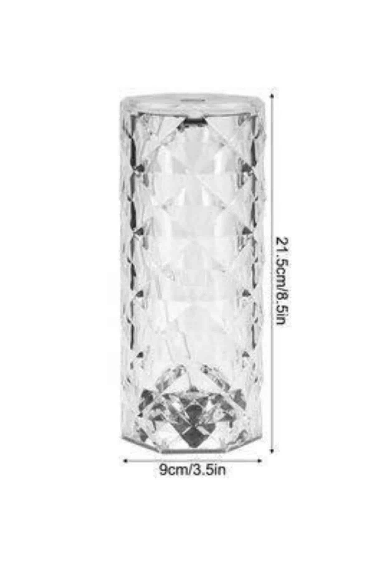 Modafiks Kristal Lamba Masa Lambası Şarjlı Masa Lambası Dokunmatik Sensör Usb Şarjlı
