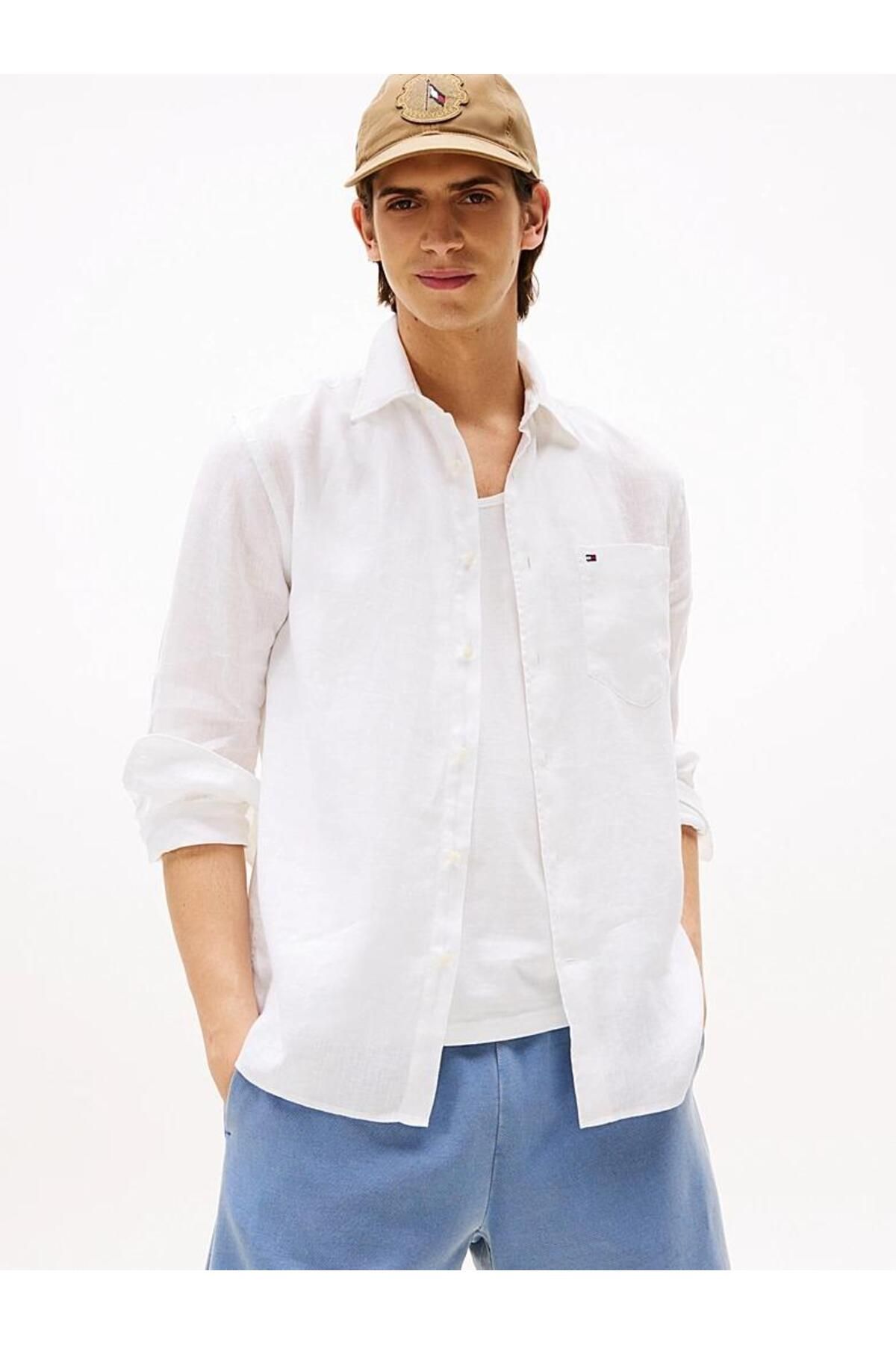 Tommy Hilfiger PIECE DYE LINEN RF SHIRT