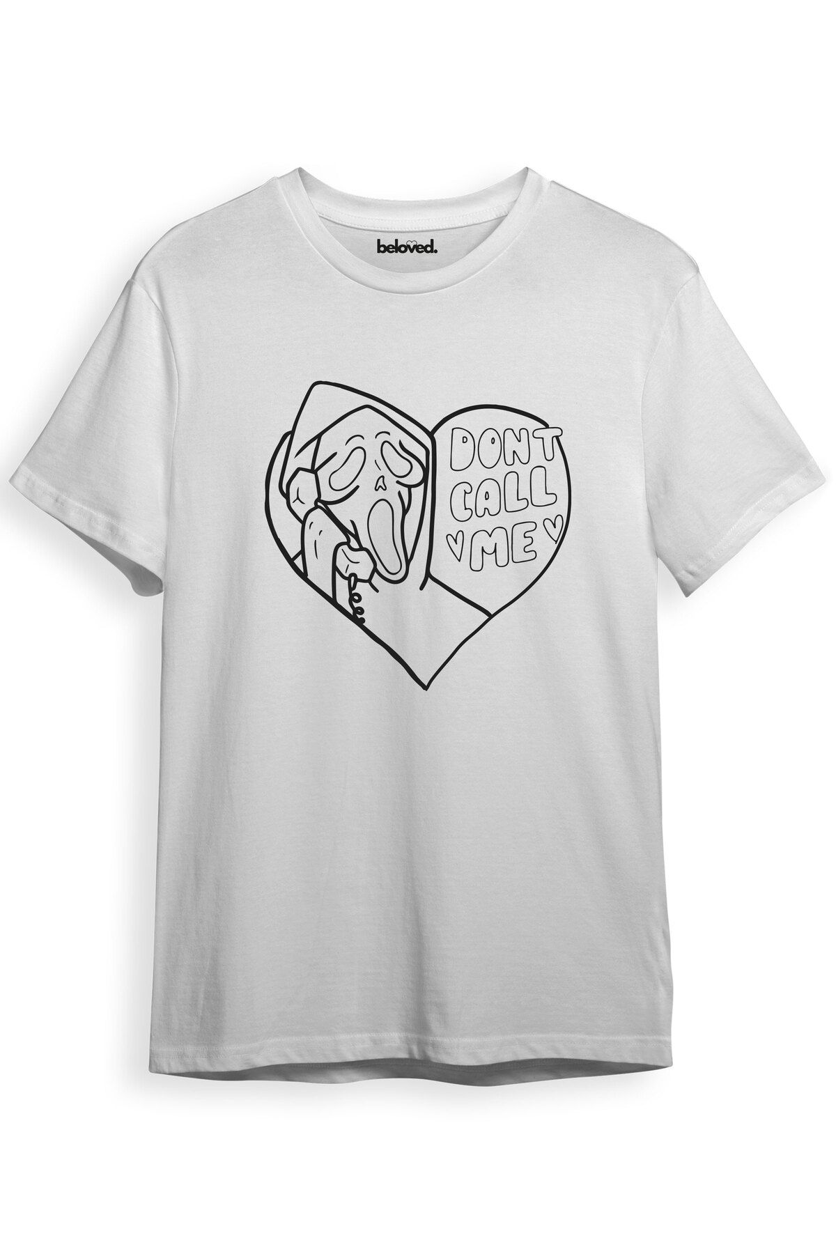 beloved.co Scream Don't Call Me Tasarımlı Dijital Baskılı %100 Pamuk Regular Fit T-Shirt
