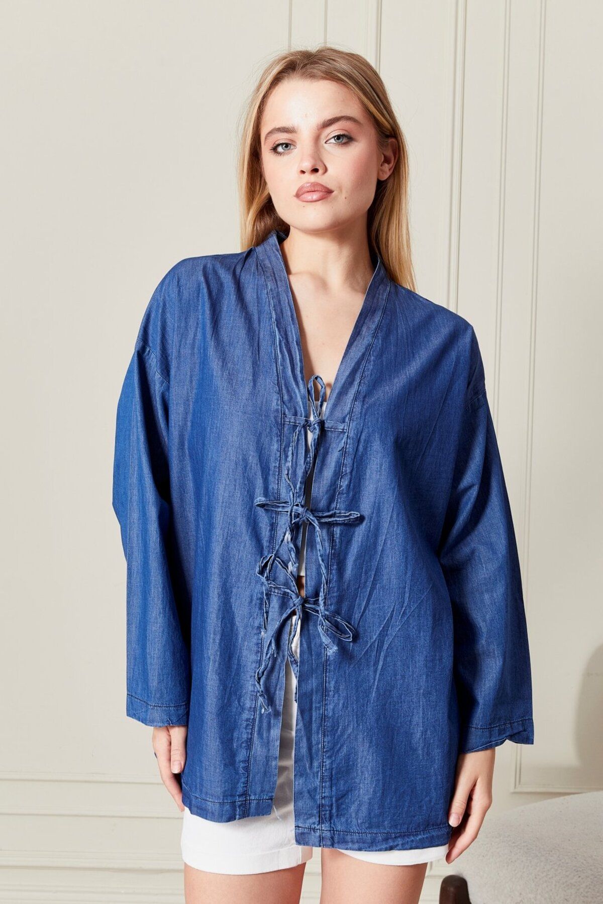 Kirazgym Kadın Kot Kimono 3476