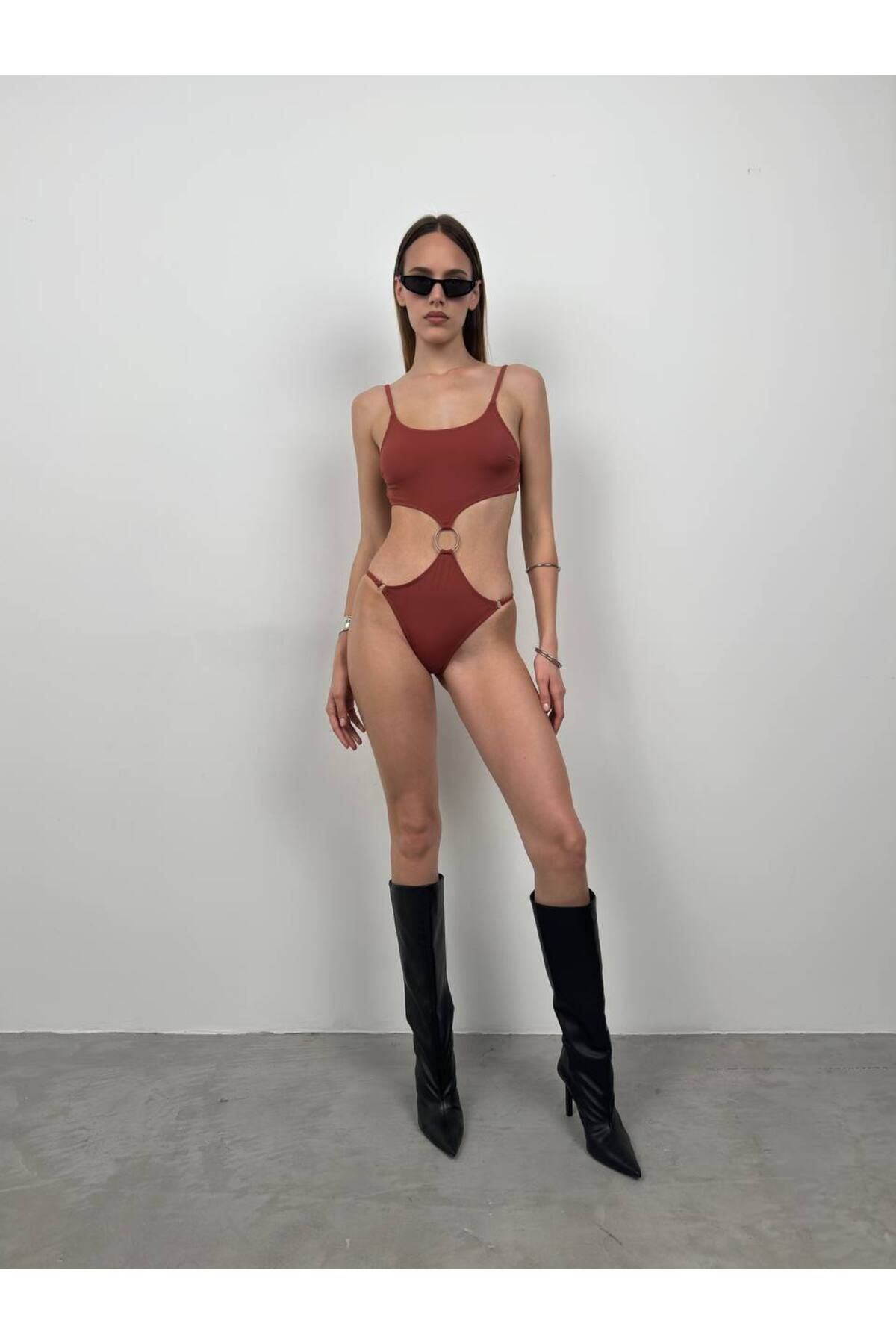 Secret Passion Lingerie Yeni Sezon Halka Detaylı Tokalı Kadın Mayokini 8517