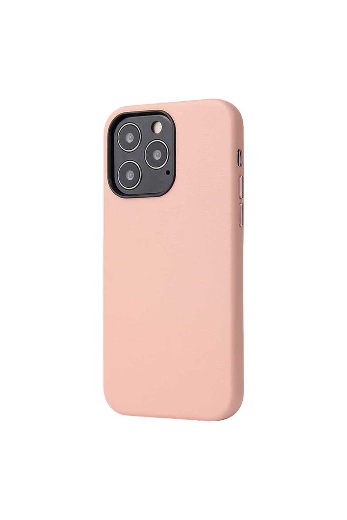 halkhouse İphone 13 Pro Max Kılıf Deri Görünümlü İz Yapmaz Slim Fit Şık Lüks Eyzi Kapak