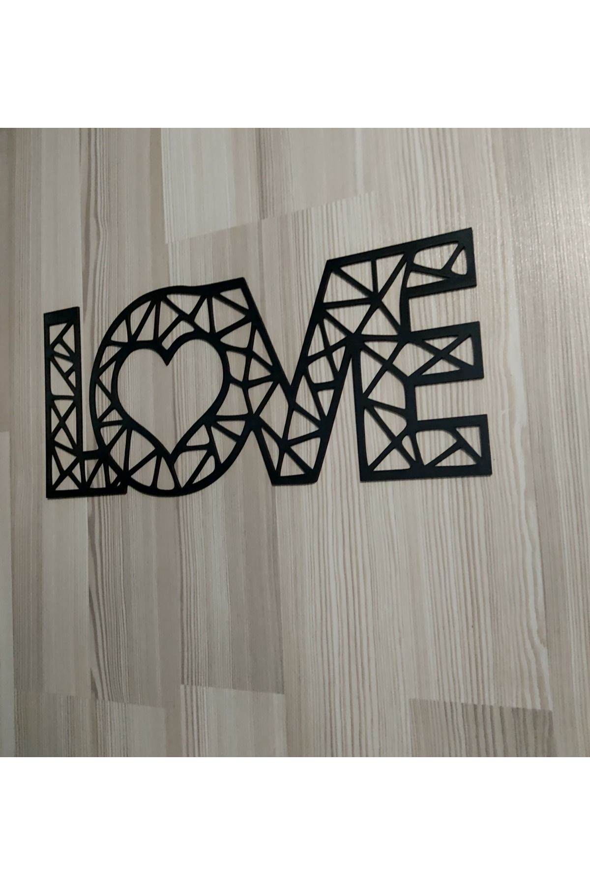 kntlazer 🖤 LOVE Geometrik Duvar Dekoru – Modern ve Şık Tasarım