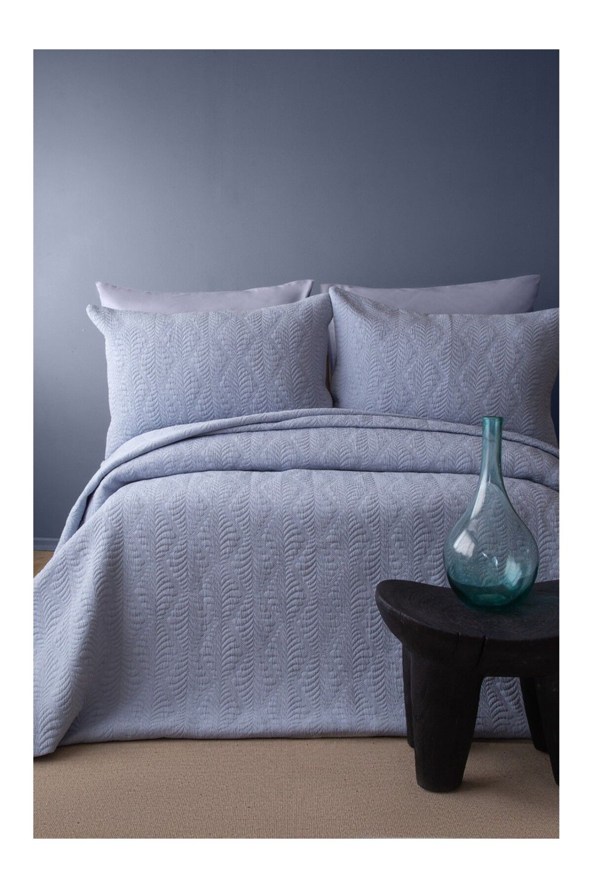 CENGİZ ÇEYİZ APRİCİTAS HOME Çift Kişilik Yatak Örtüsü Set BOURBON INDIGO - Yatak Örtüsü Set