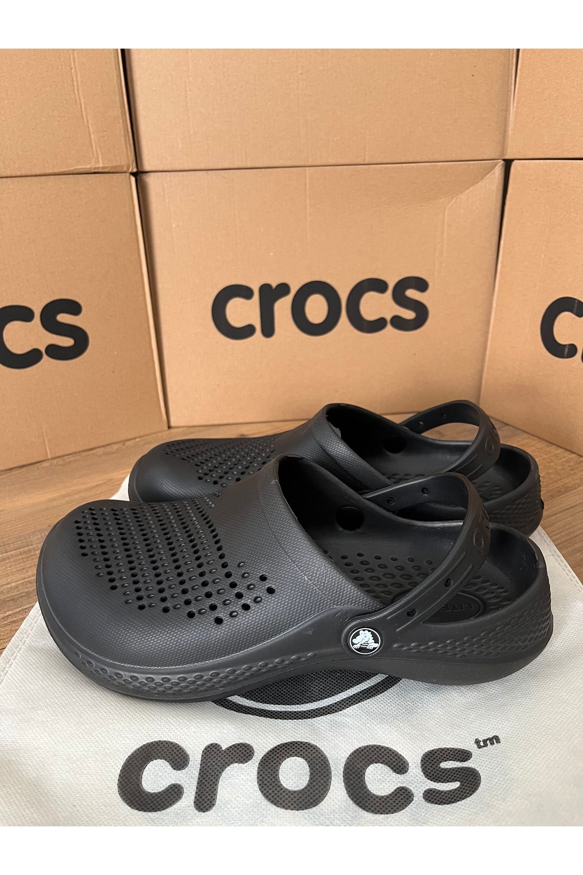 Crocs Literide Siyah Terlik,Sandalet