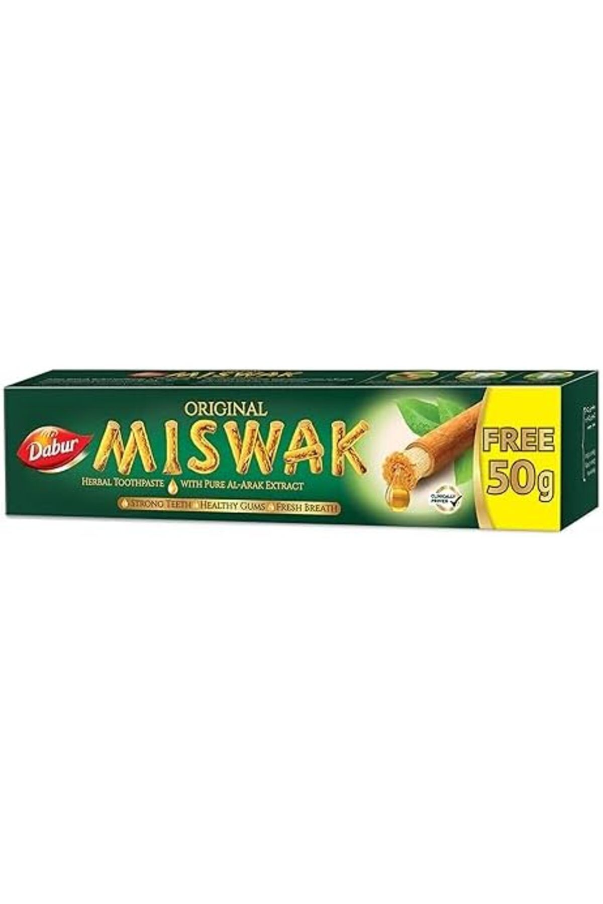 Dabur-Miswak Toothpaste (120 + 50g Free) | Formulated With Pure Extracts Of Al Arak | For Healthy Gu 2