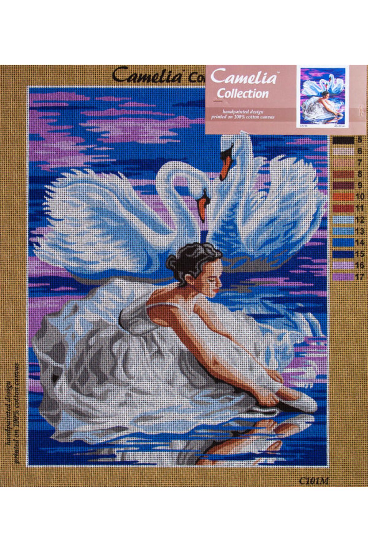 Orchidea Camelia Collection Baskılı Goblen Balerin Ve Kuğu C126M 40*50 cm