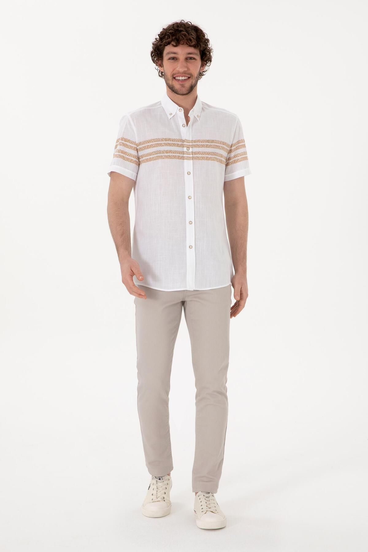 U.S. Polo Assn. U.s. Polo Assn. Erkek Kısa Kollu Regular %100 Pamuk Gömlek 2172106
